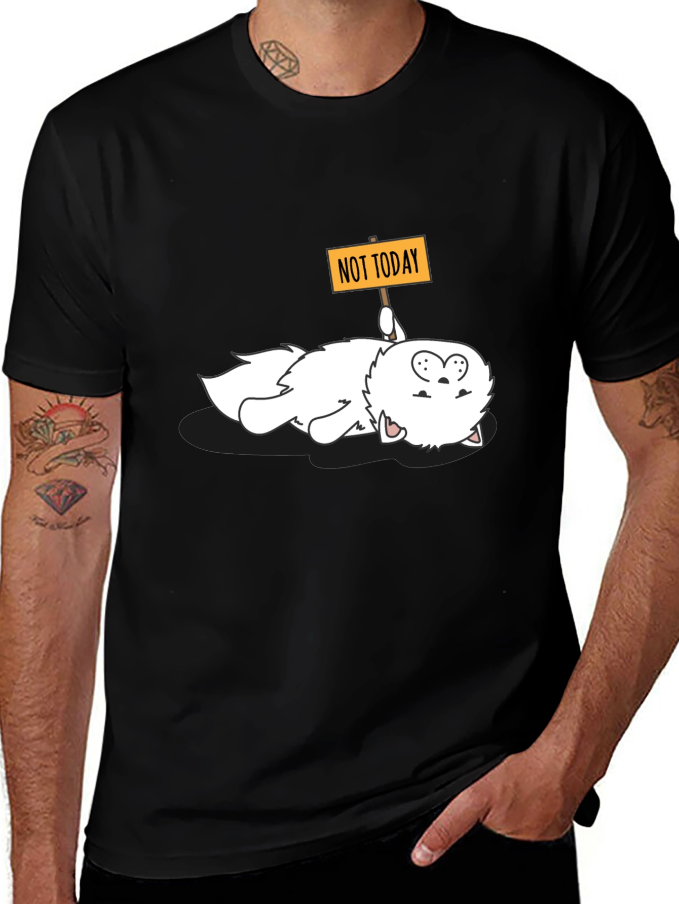 Variant 27 of Funny 'Not Today' Cat Graphic Tee
