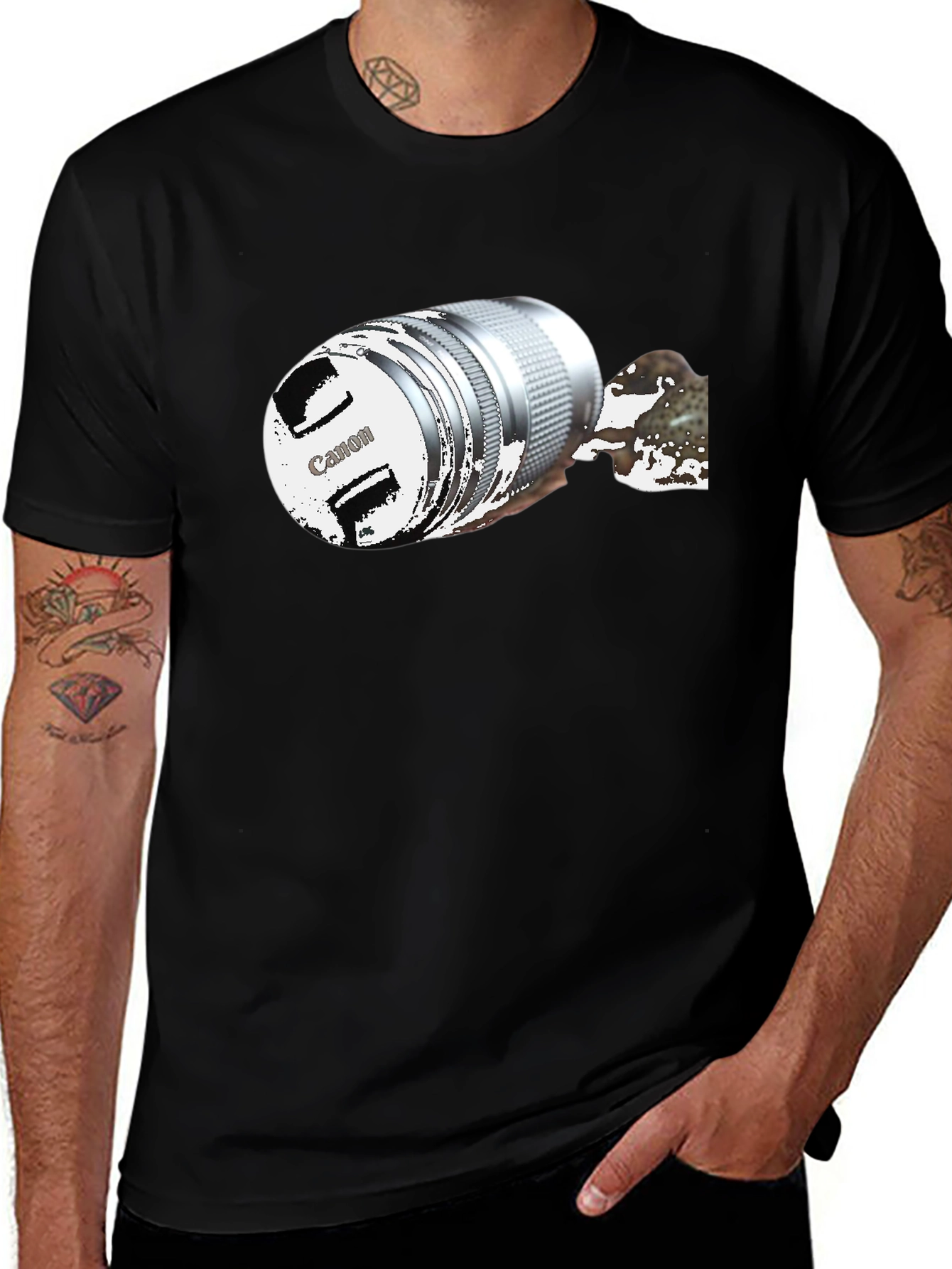 Variant 27 of Canon Lens Graphic Black T-Shirt