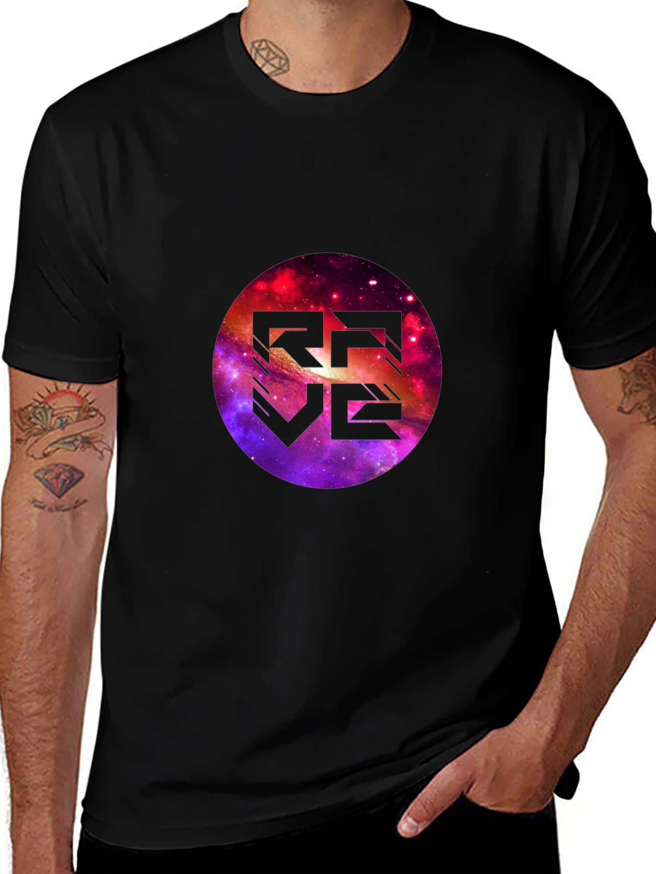 Variant 21 of Galaxy Rave T-Shirt - Stylish Black Cotton Tee