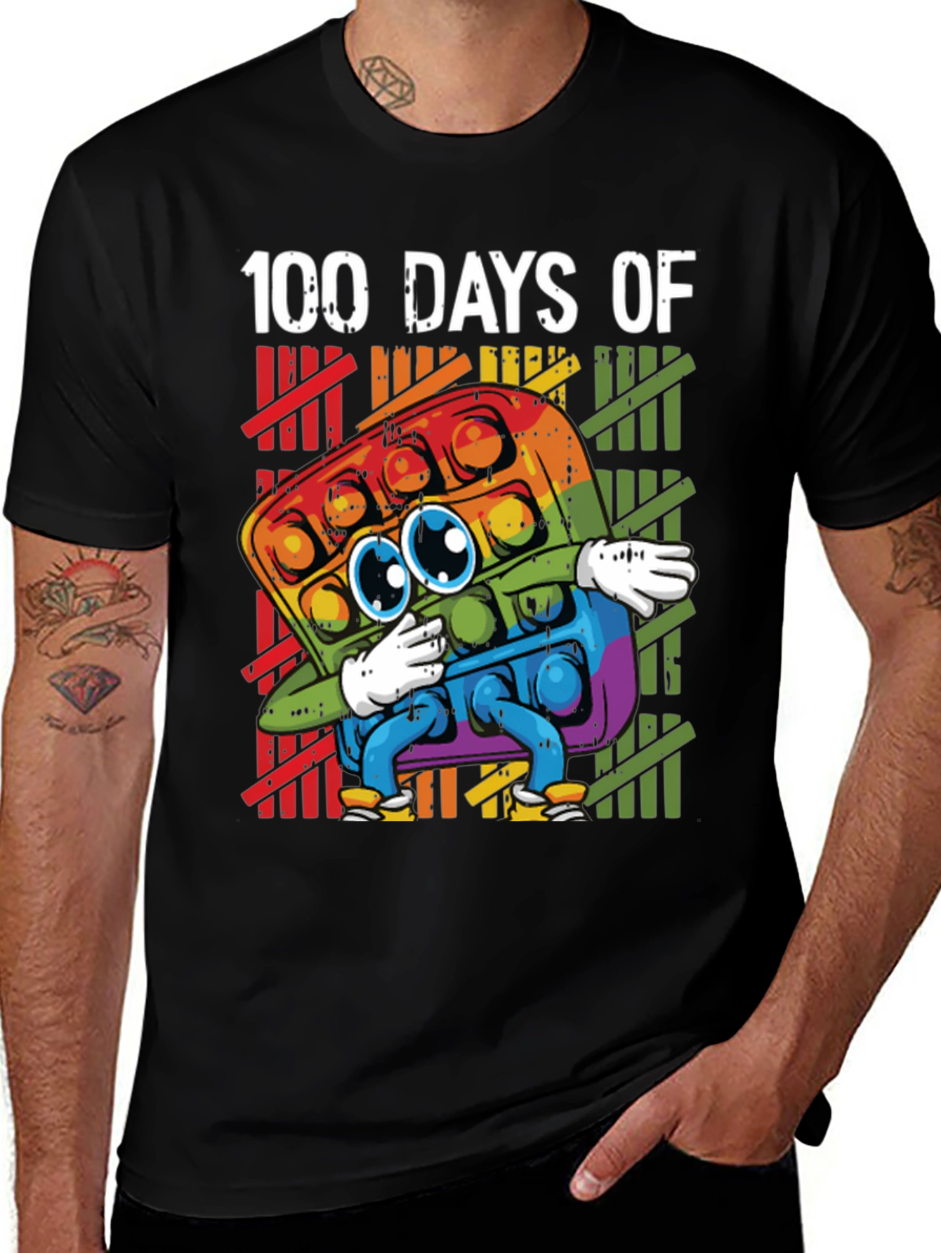 Variant 8 of 100 Days of School Pop It T-Shirt