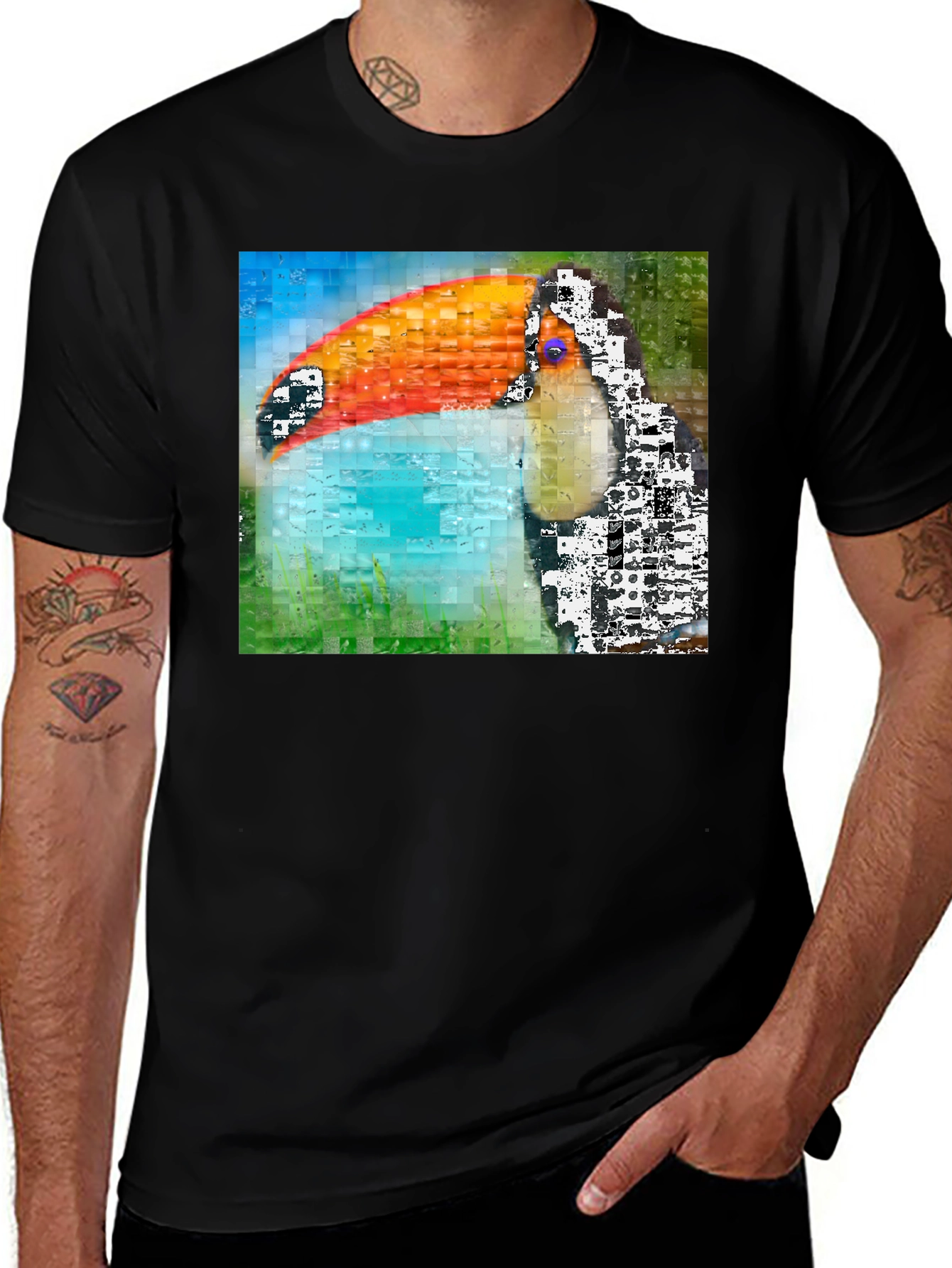 Variant 24 of Toucan Mosaic Graphic T-Shirt