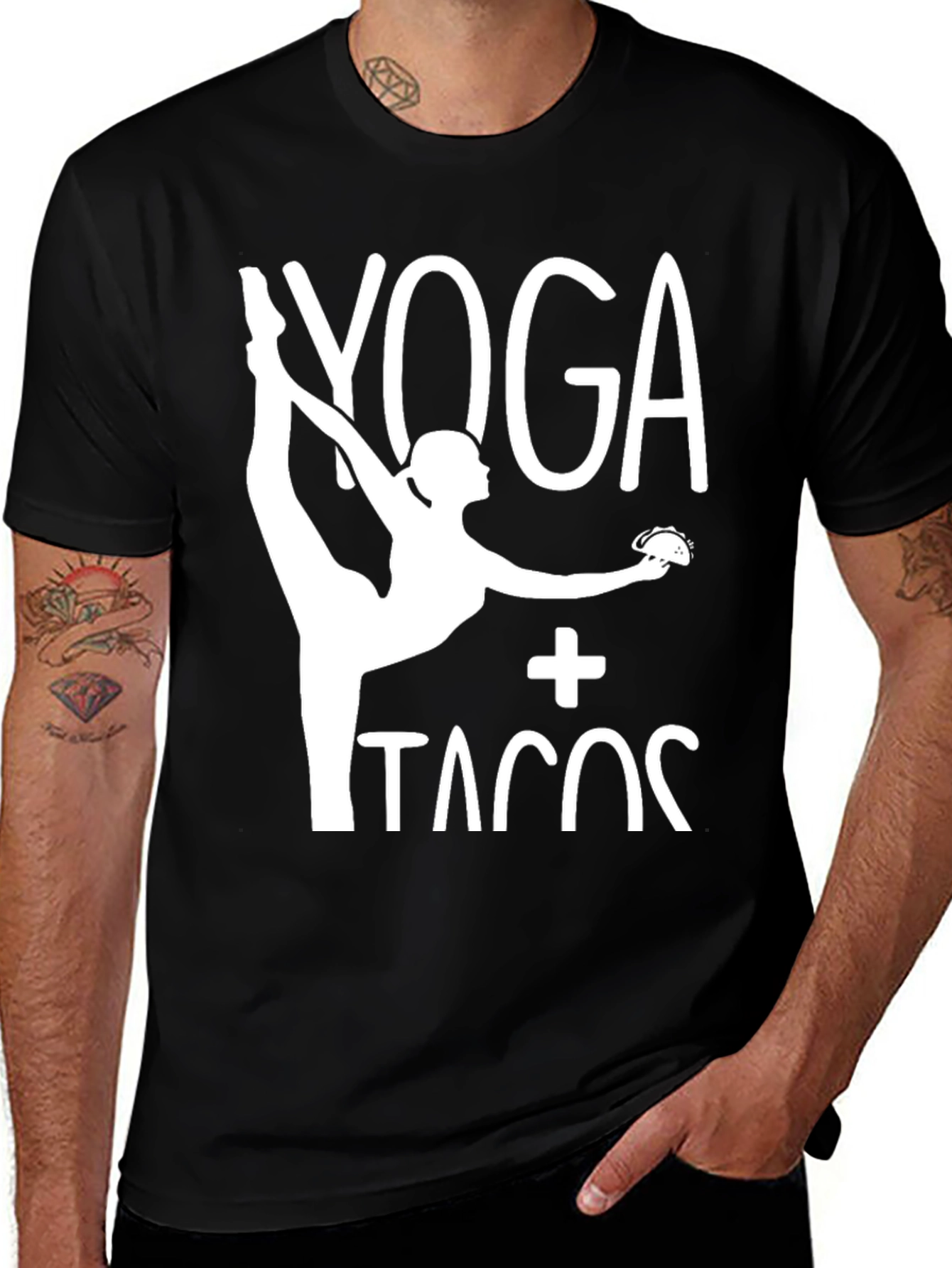 Variant 14 of Yoga and Tacos Graphic Tee