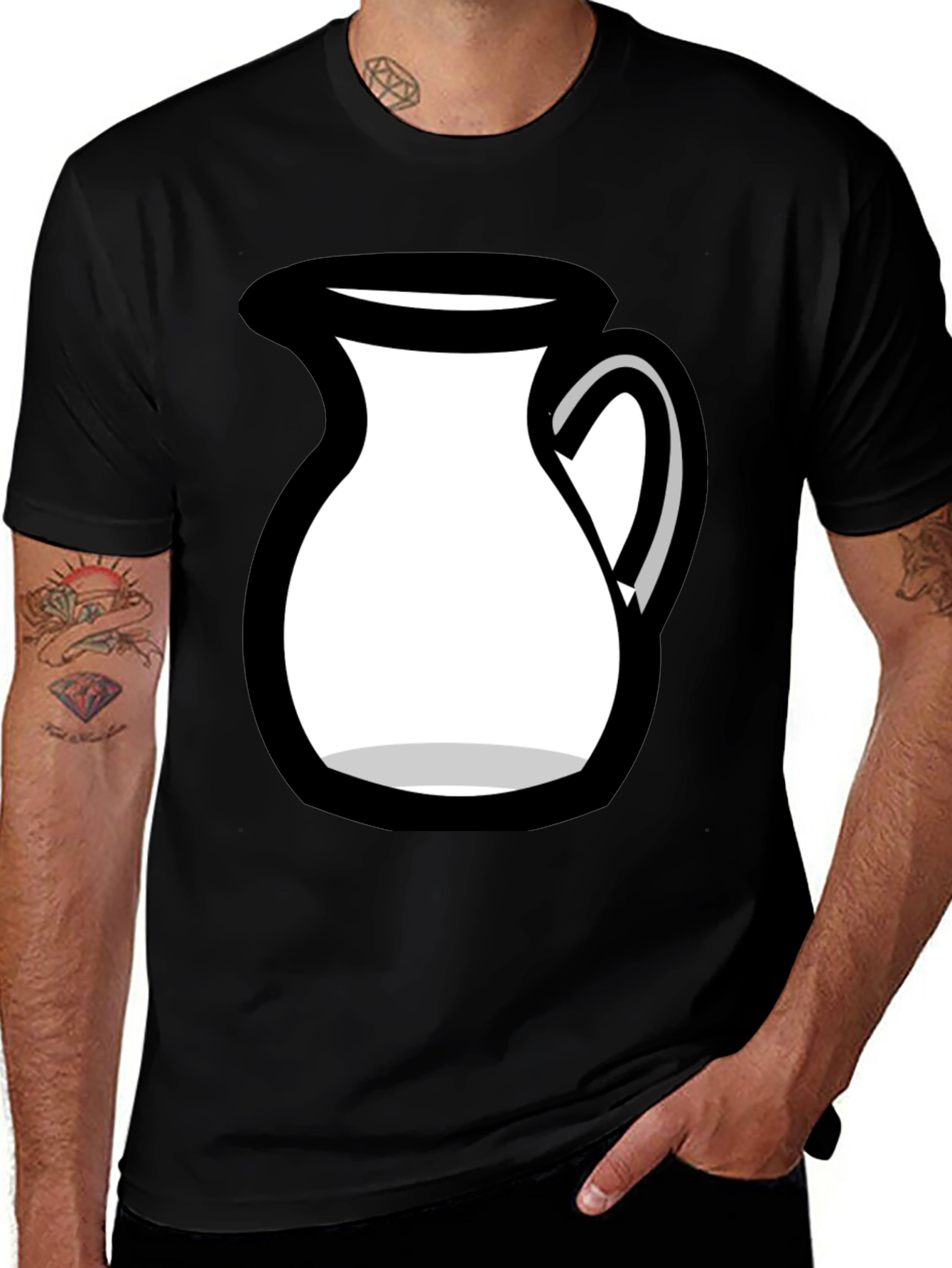 Black Milk Pitcher Graphic Tee - Unique Design main image