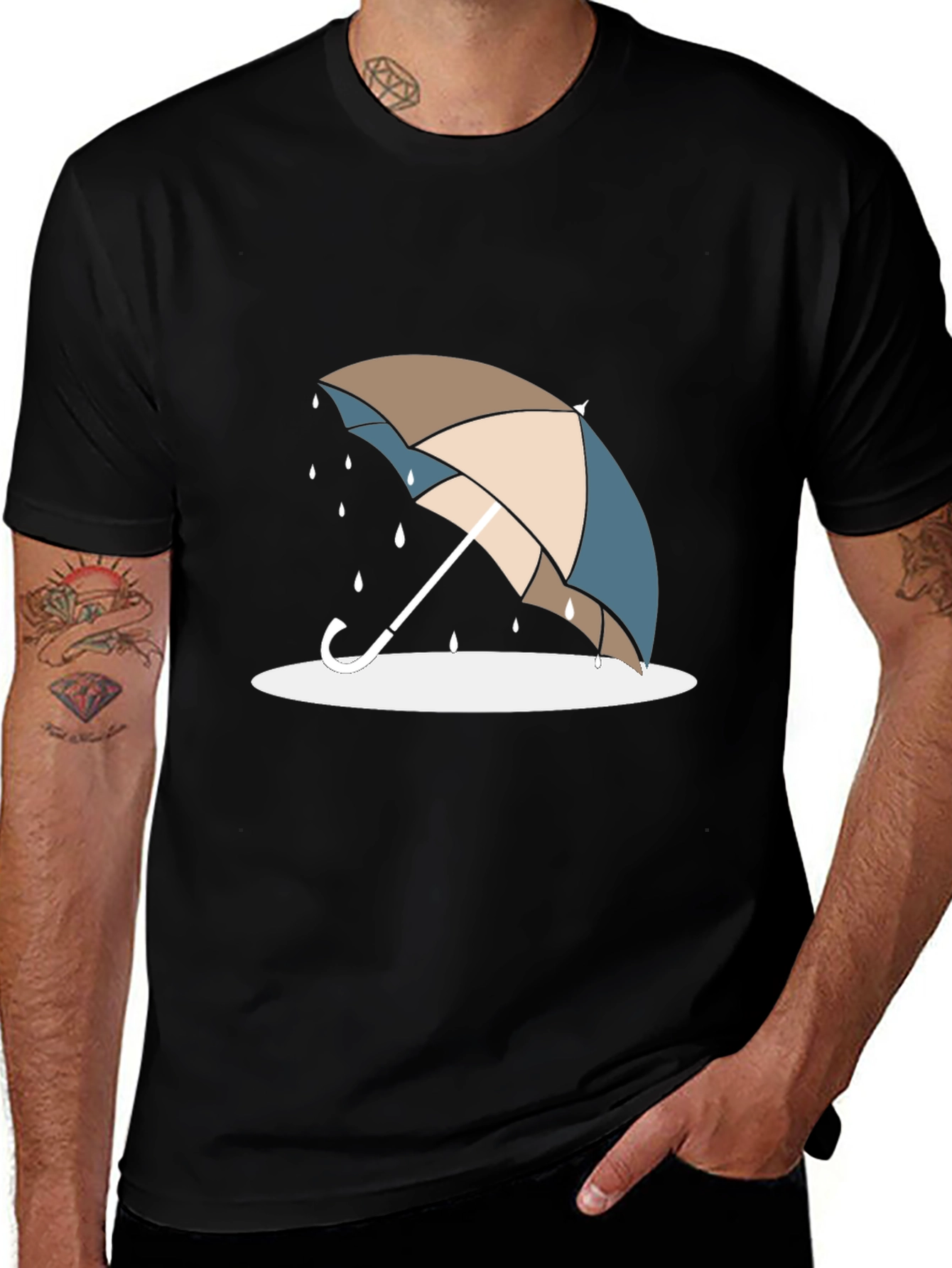 Variant 19 of Umbrella Graphic Tee - Stylish Rain Protection