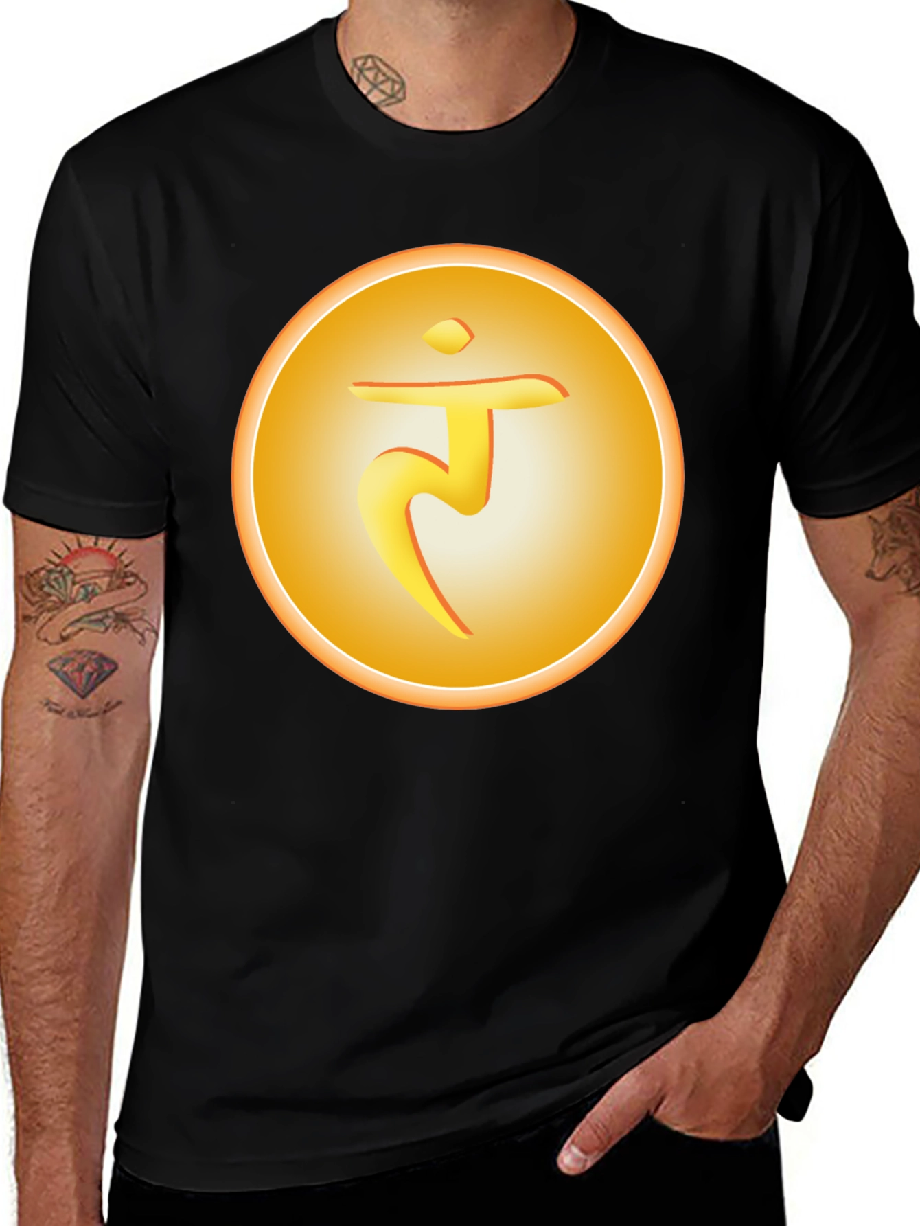 Solar Plexus Chakra Symbol T-Shirt - Spiritual Design