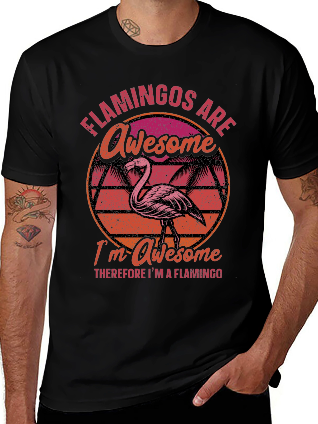 Variant 2 of Flamingos Are Awesome T-Shirt - Funny Flamingo Lover Tee