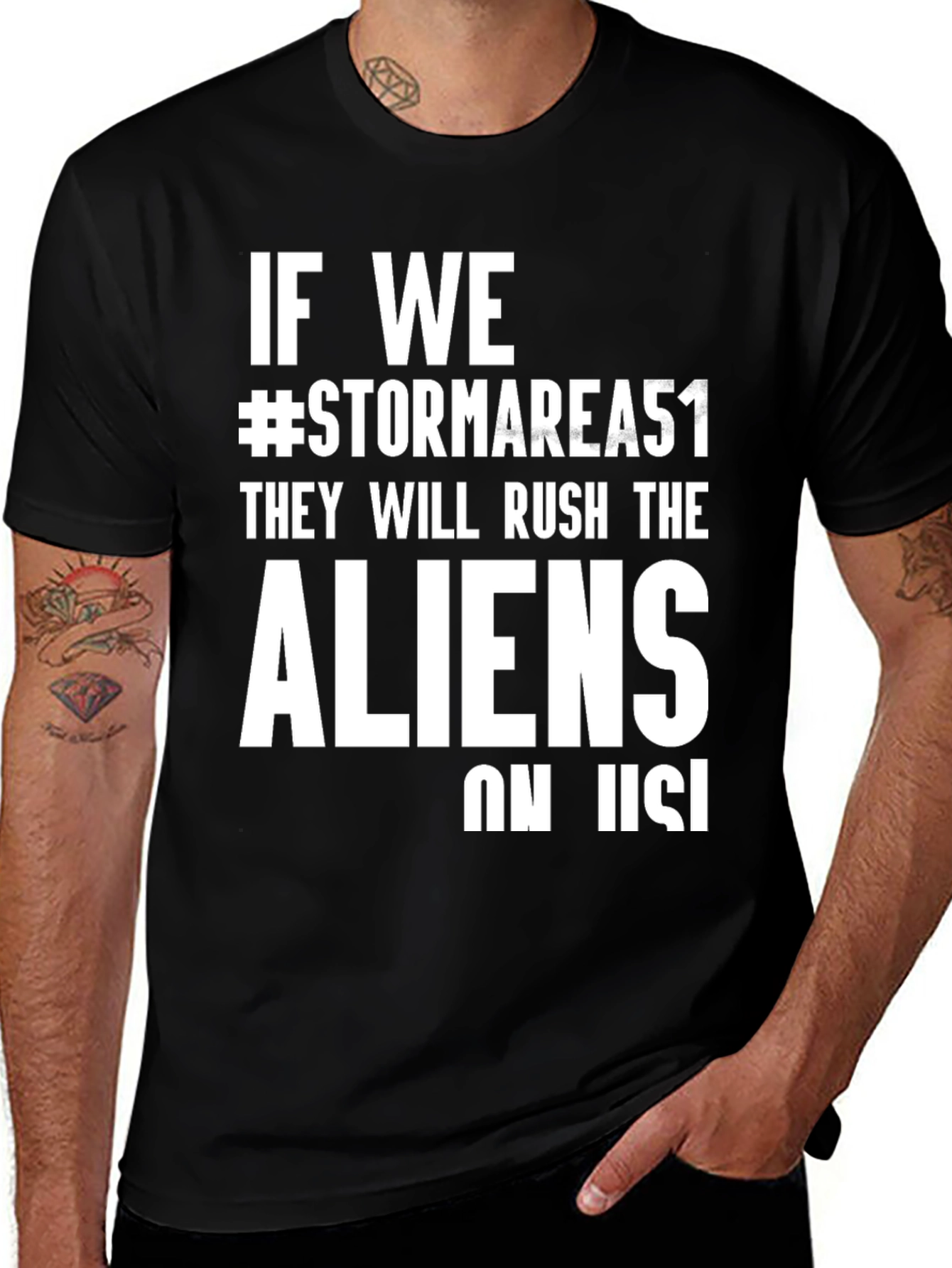 Variant 26 of Storm Area 51 T-Shirt - Rush the Aliens!