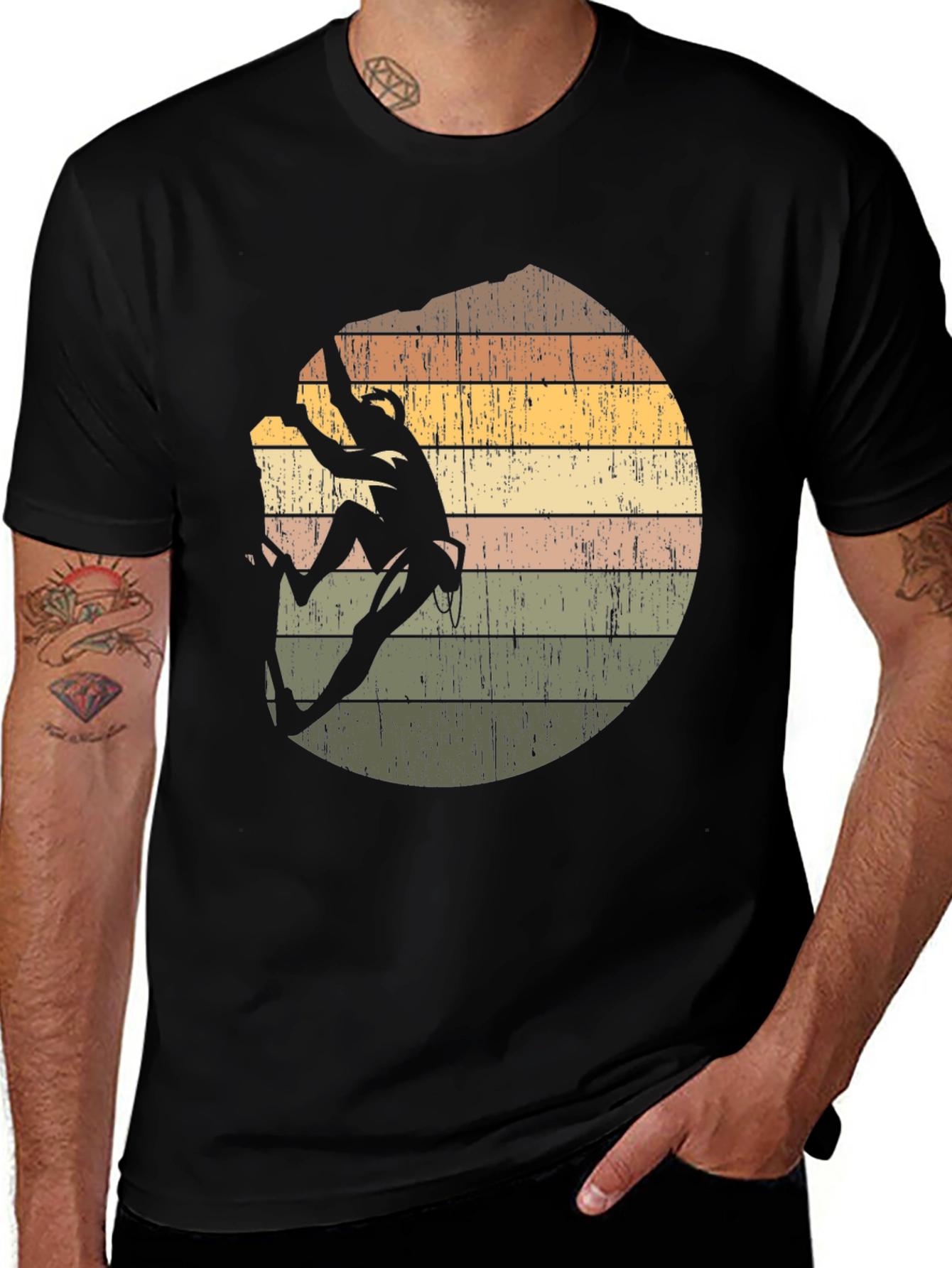 Variant 29 of Climbing Retro Style T-Shirt