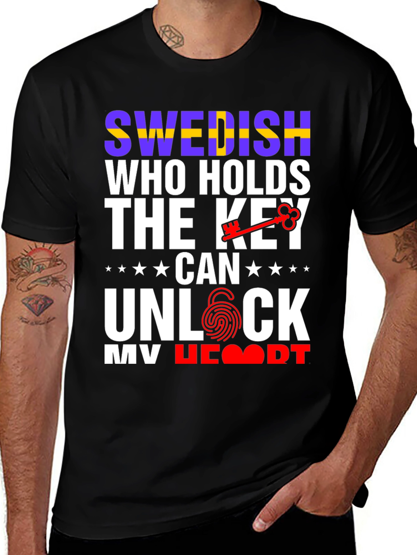 Variant 8 of Swedish Key to My Heart T-Shirt