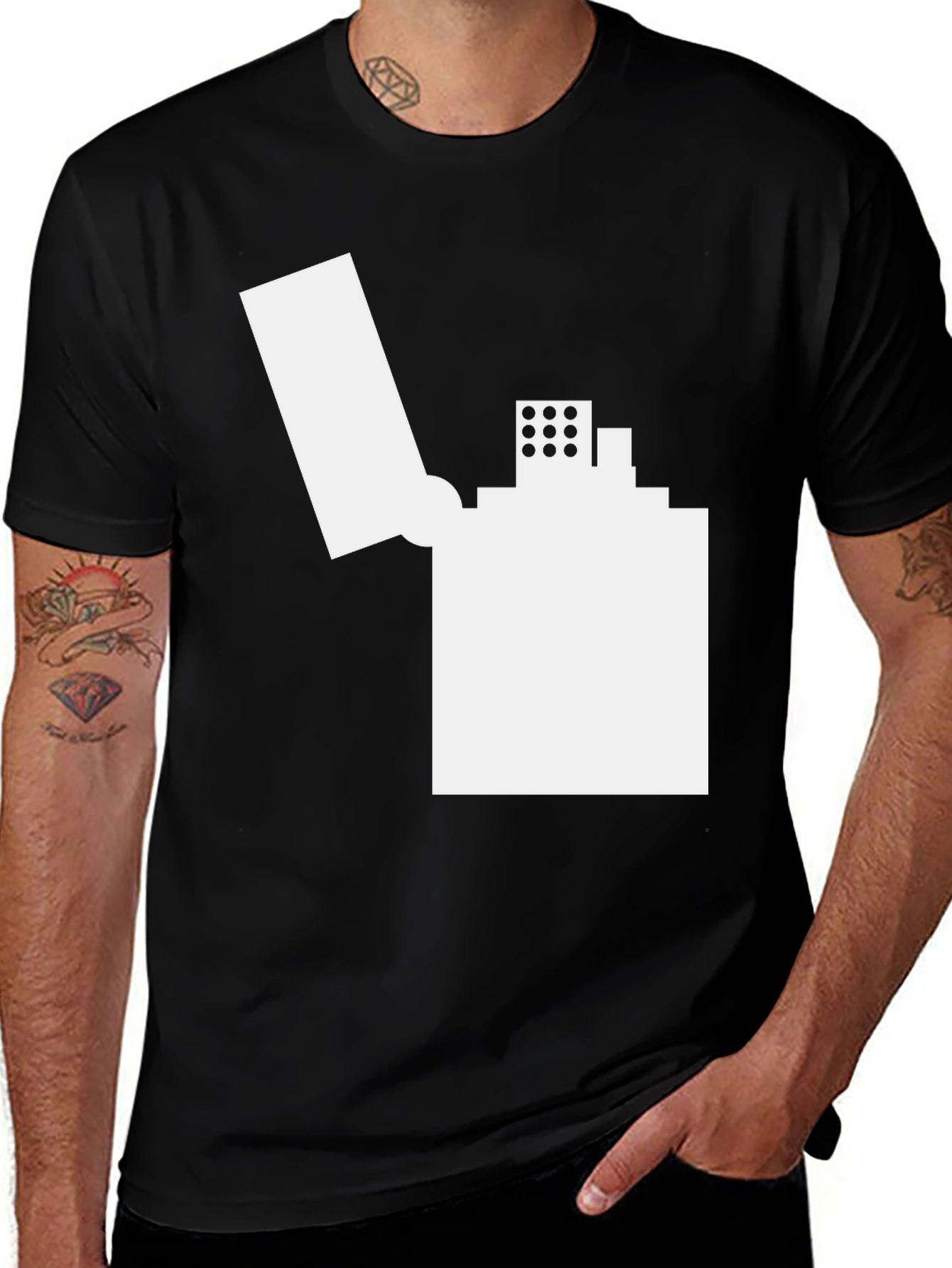 Variant 16 of Lighter Graphic Tee - Cool Minimalist Design