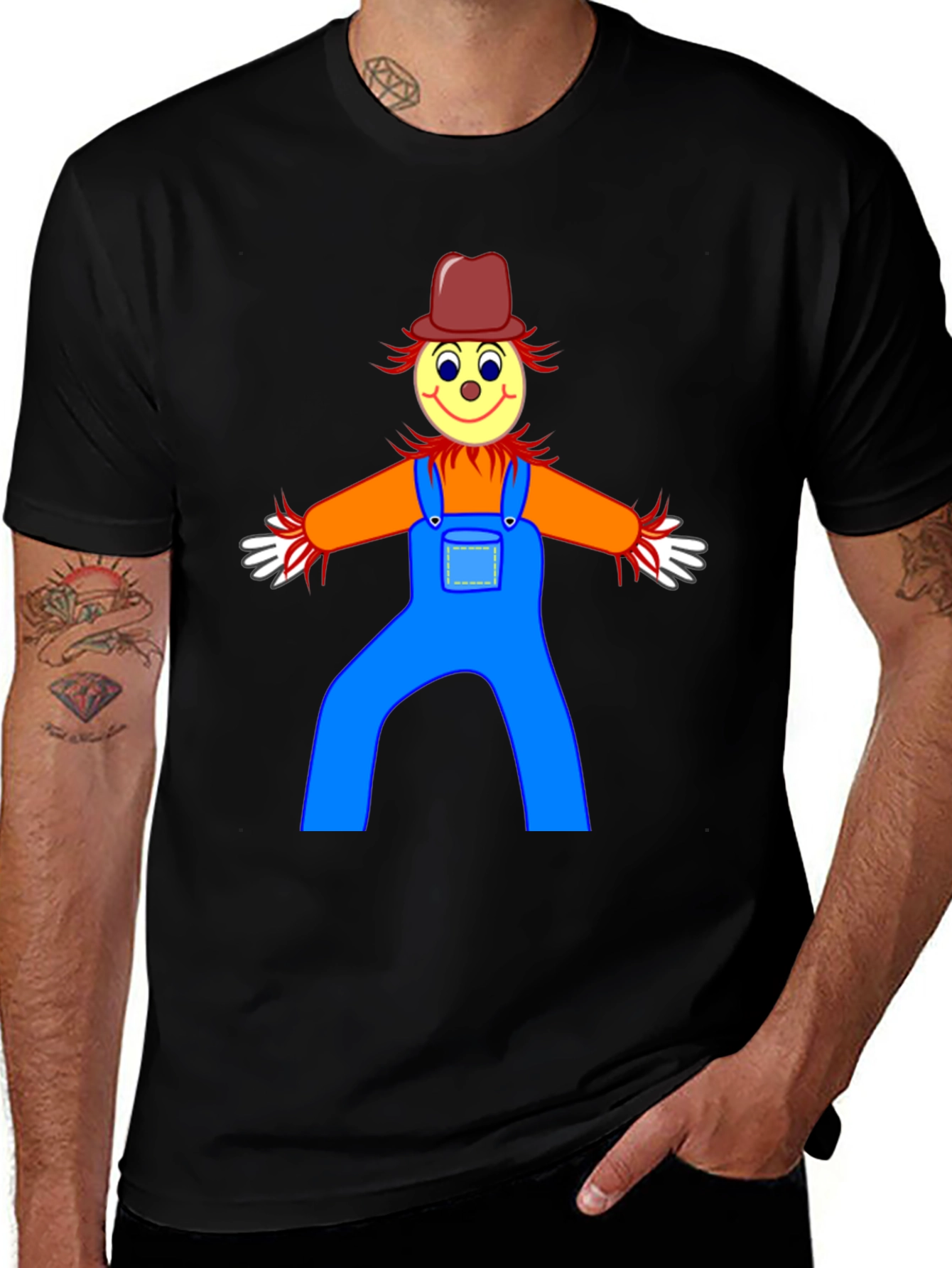 Variant 4 of Scarecrow Graphic T-Shirt - Quirky Fun Tee