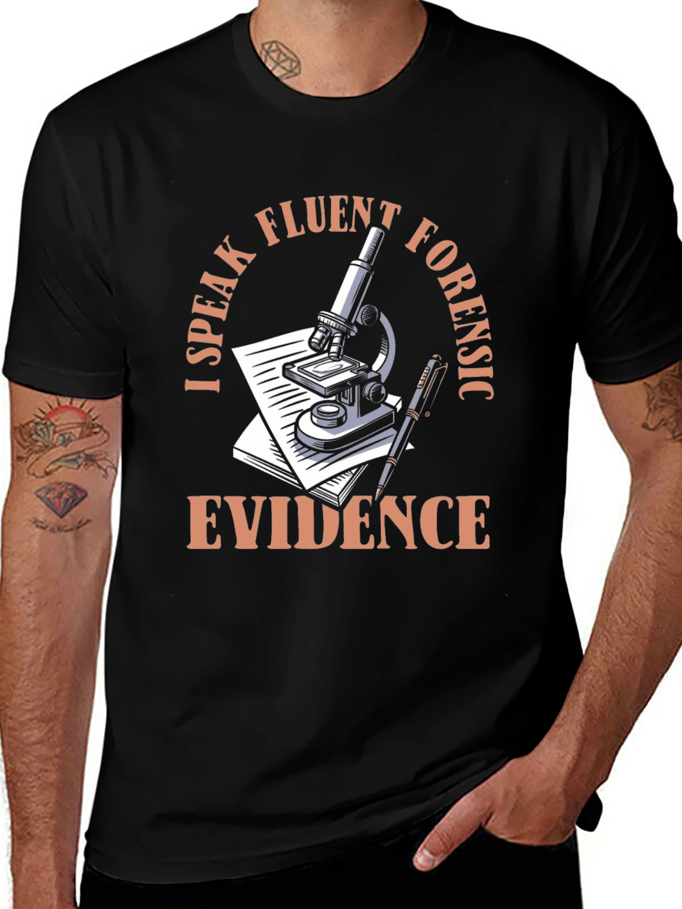 Forensic Evidence T-Shirt - Speak Fluent Evidence Tee