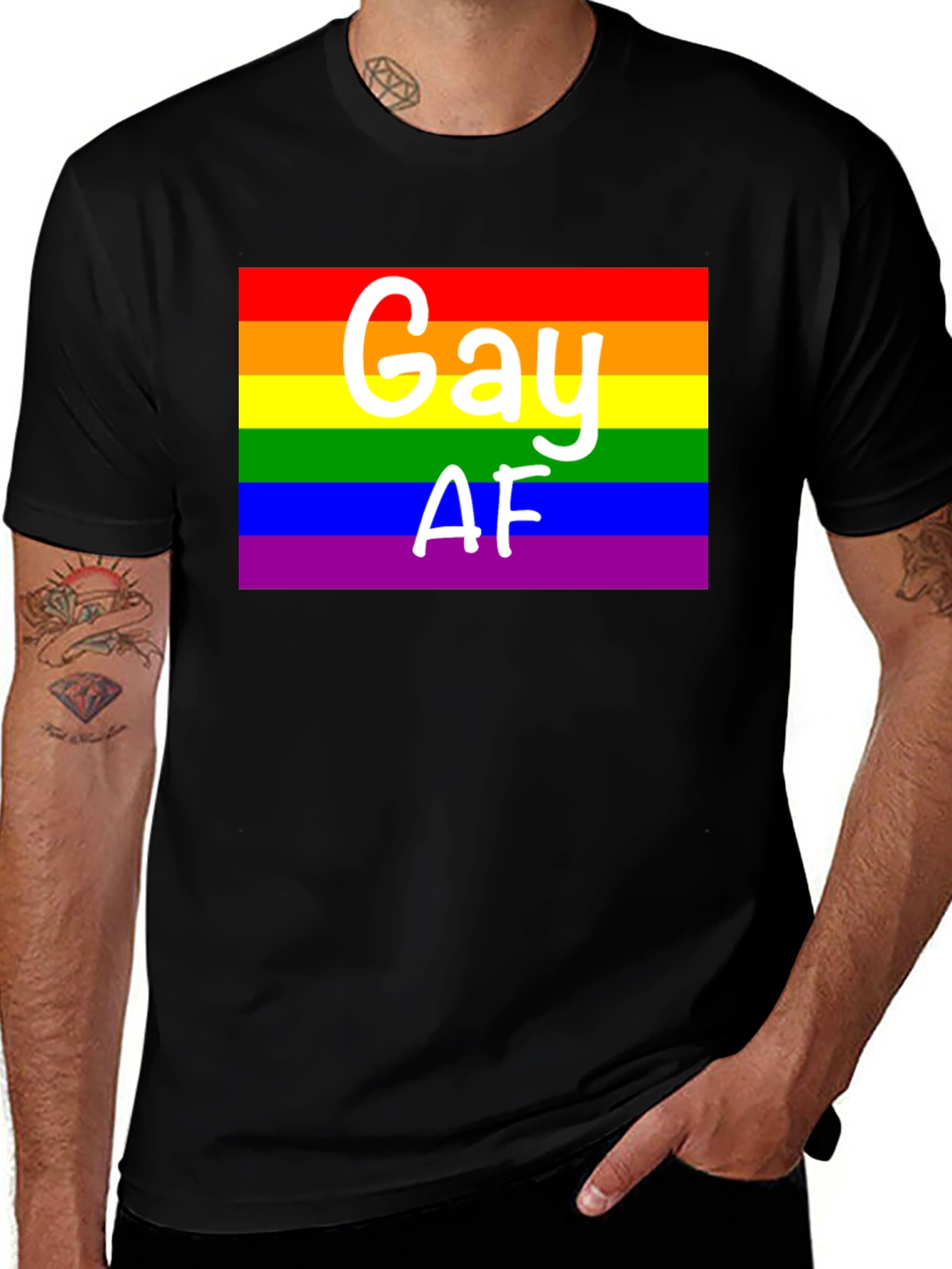 Gay AF Pride Rainbow T-Shirt