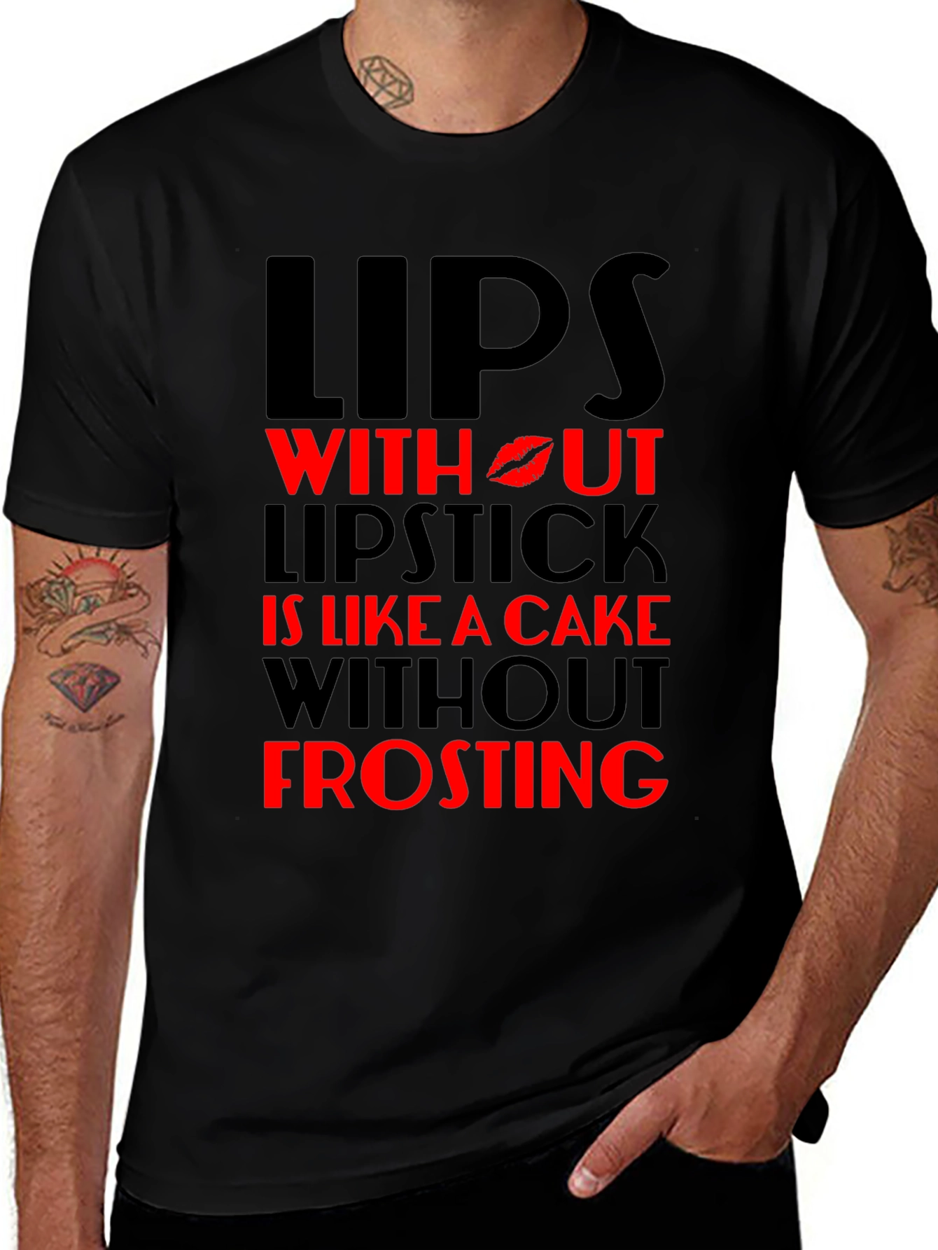 Variant 6 of Lips Without Lipstick T-Shirt - Cake Without Frosting