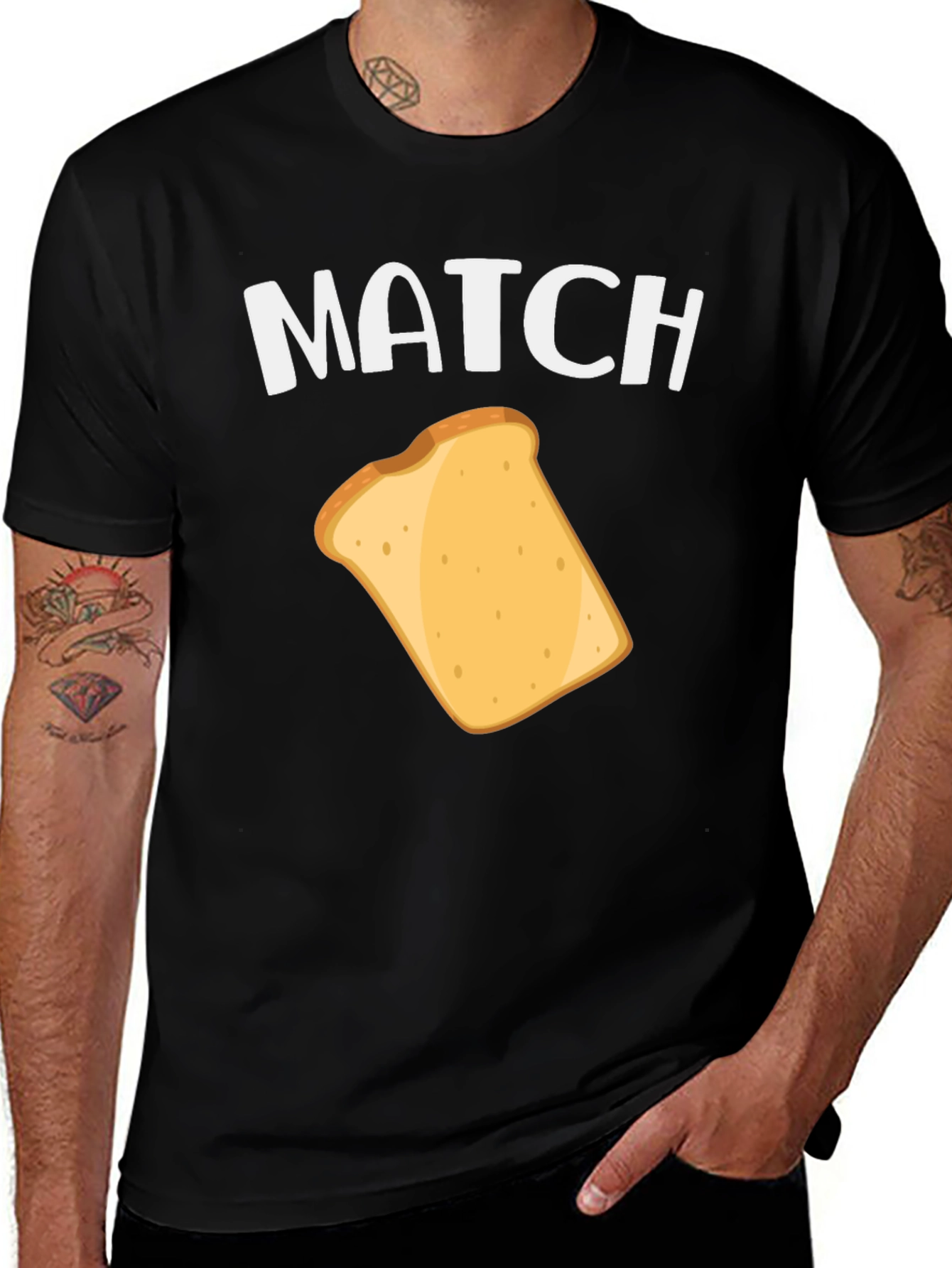 Match Toast Graphic Novelty T-Shirt