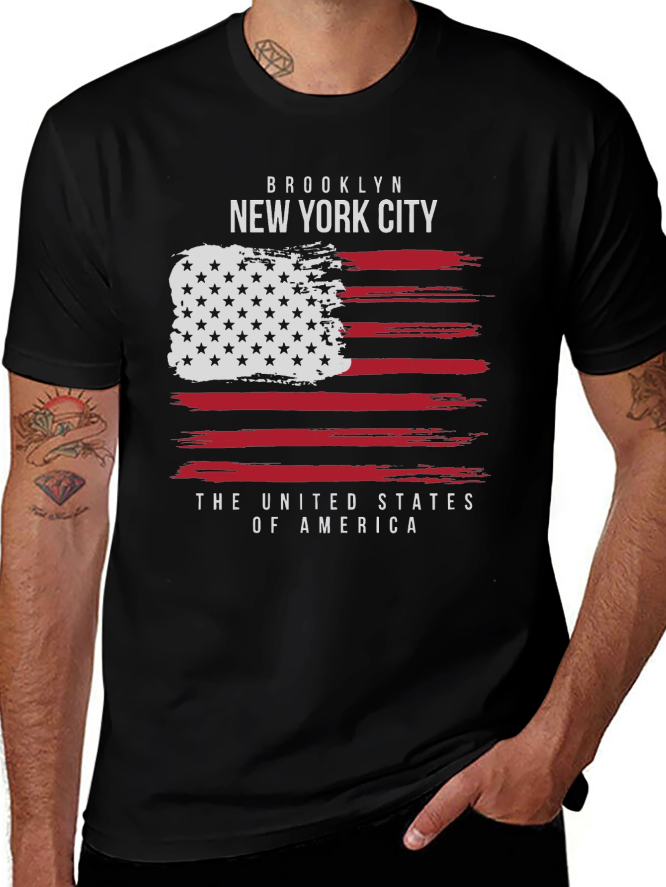 Variant 27 of Brooklyn NYC American Flag Graphic Tee