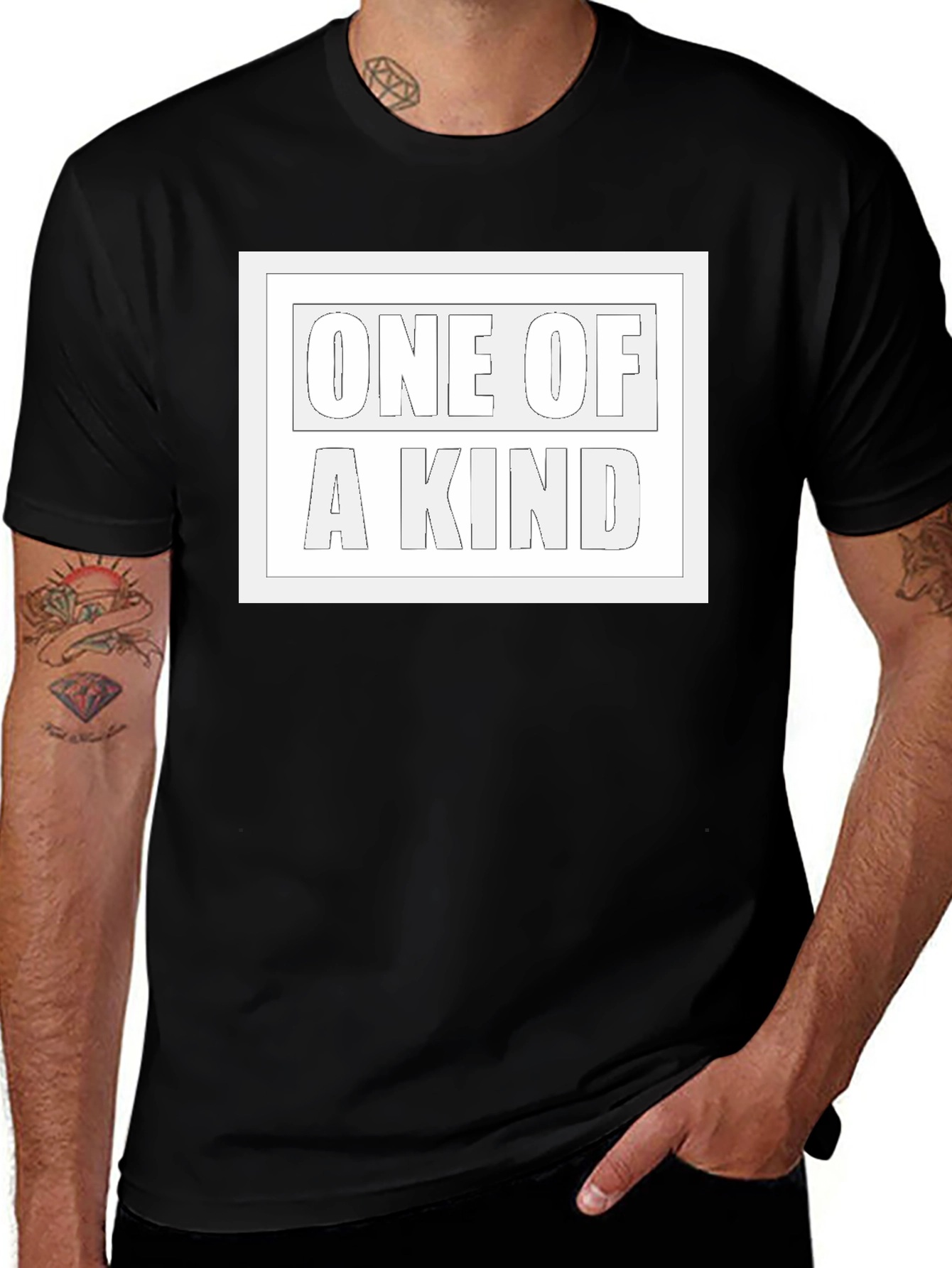 Variant 27 of One of a Kind Graphic T-Shirt - Black