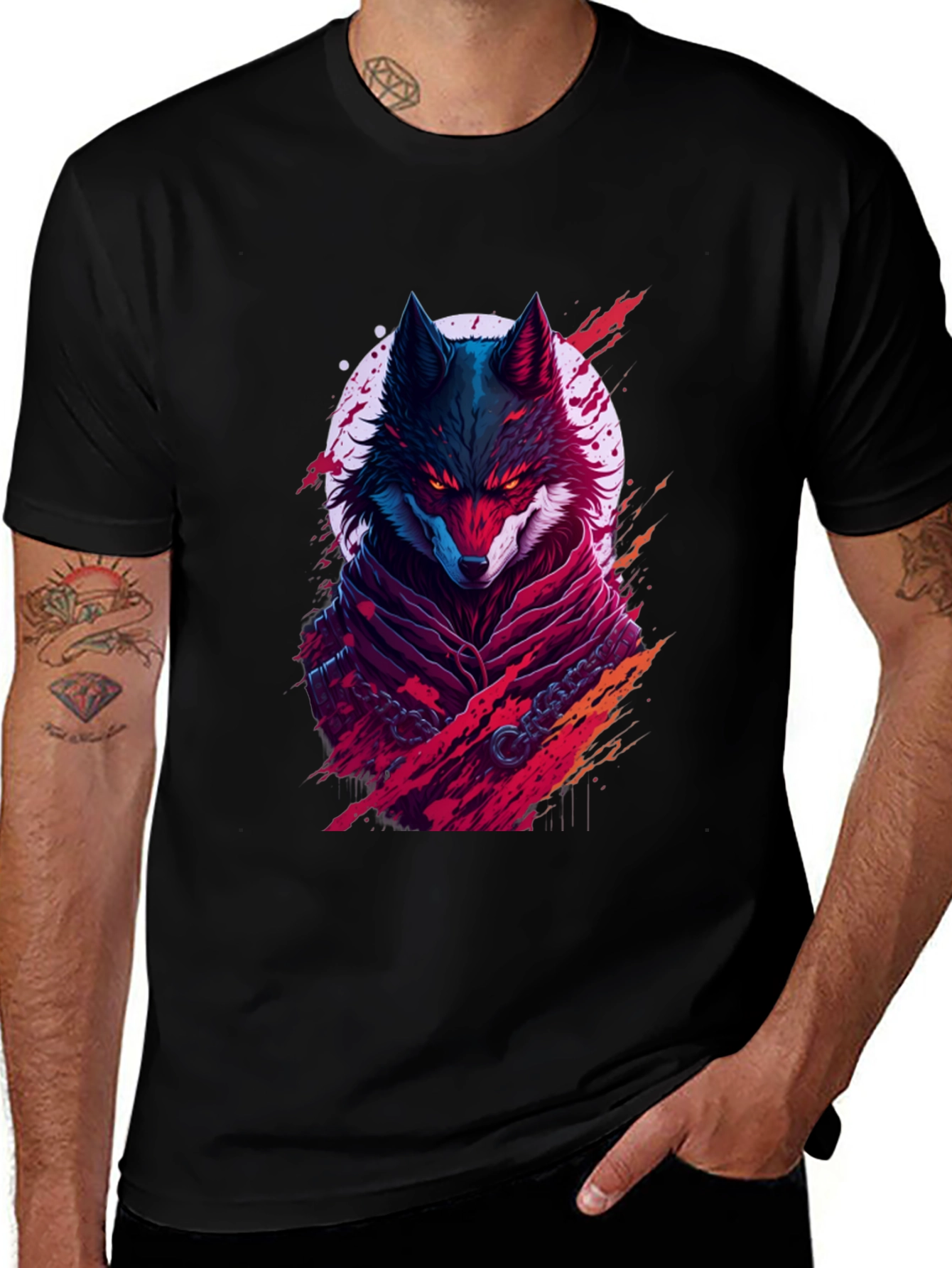 Variant 12 of Wolf Graphic Tee - Unique Streetwear Design