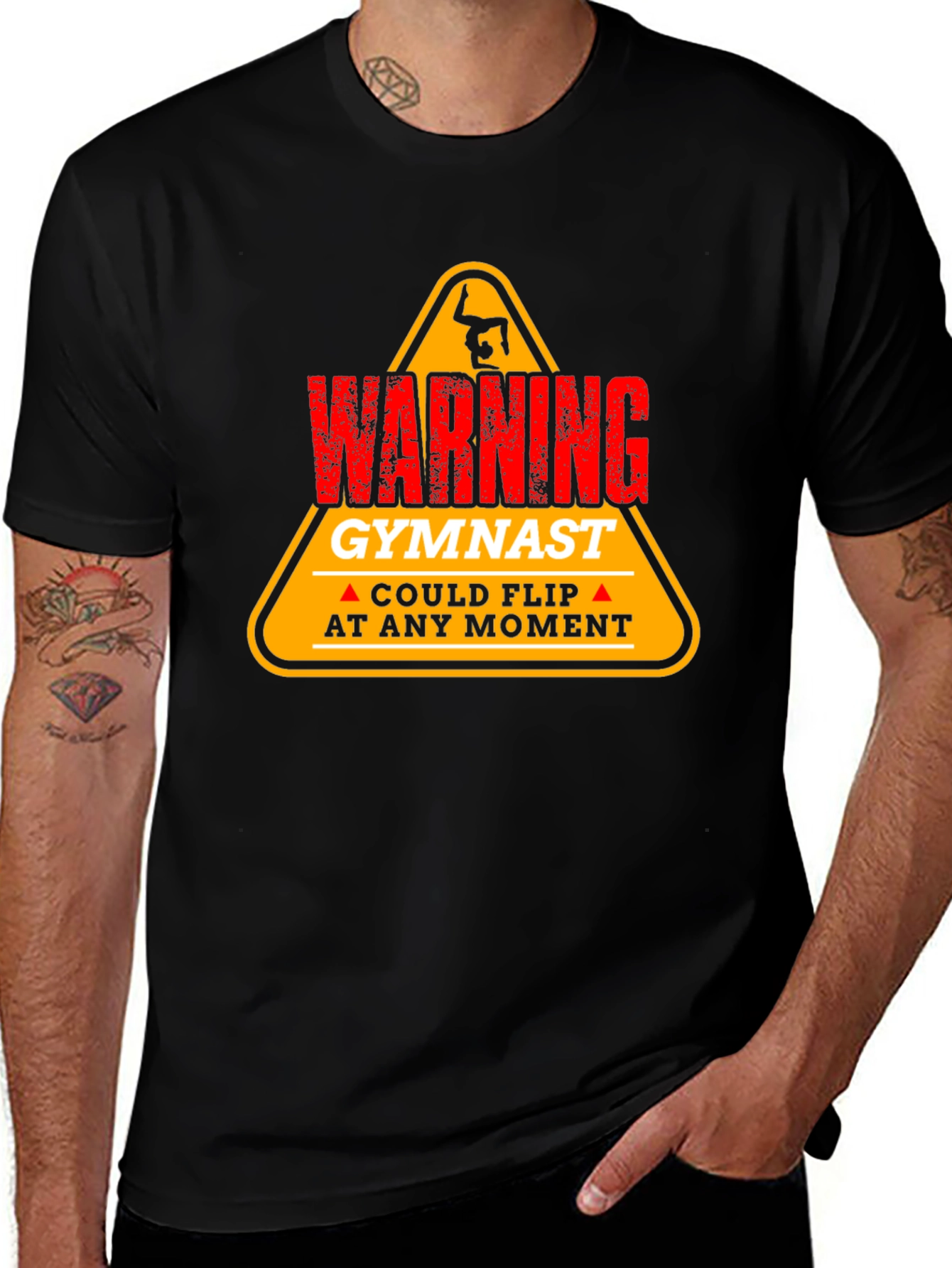 Warning Gymnast Flip T-Shirt