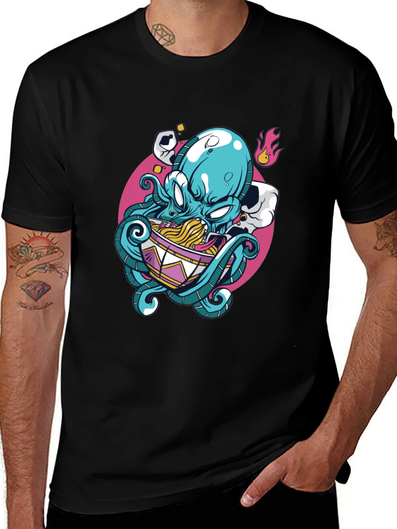 Variant 19 of Octopus Ramen Graphic Tee - Unique Design
