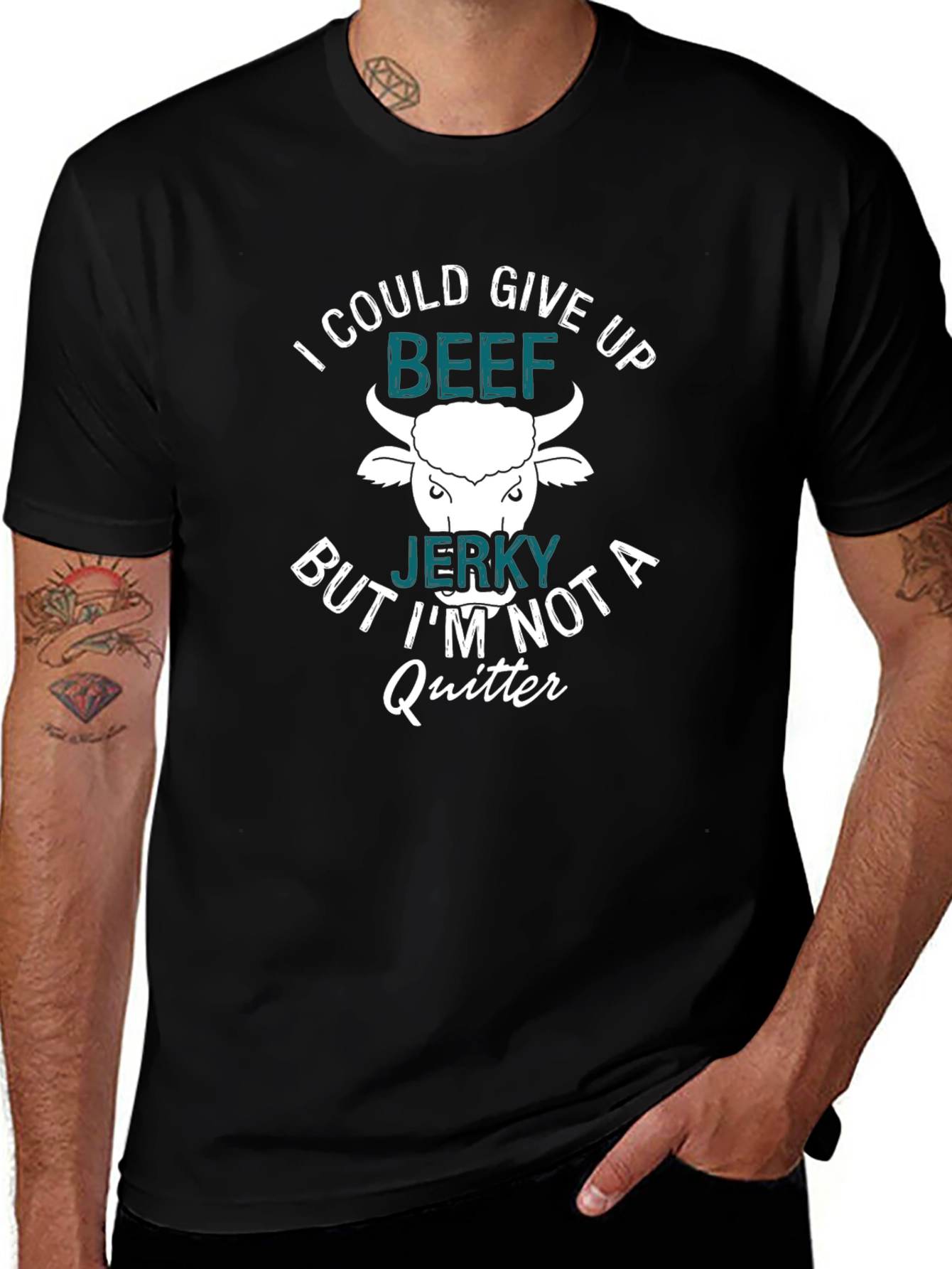 Variant 25 of Beef Jerky Lover T-Shirt - I'm Not a Quitter!