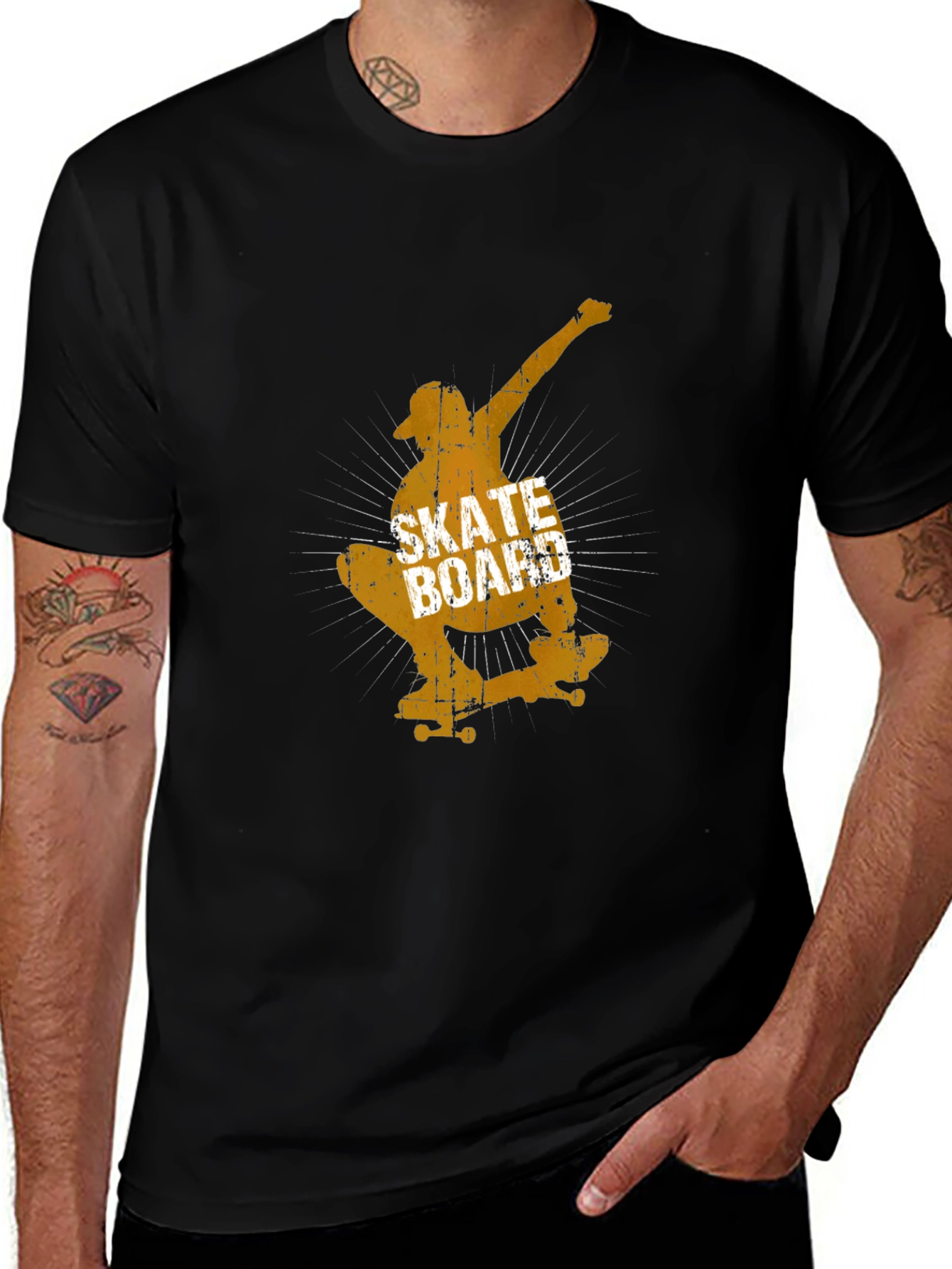 Variant 21 of Skateboarder Graphic T-Shirt - Casual Style