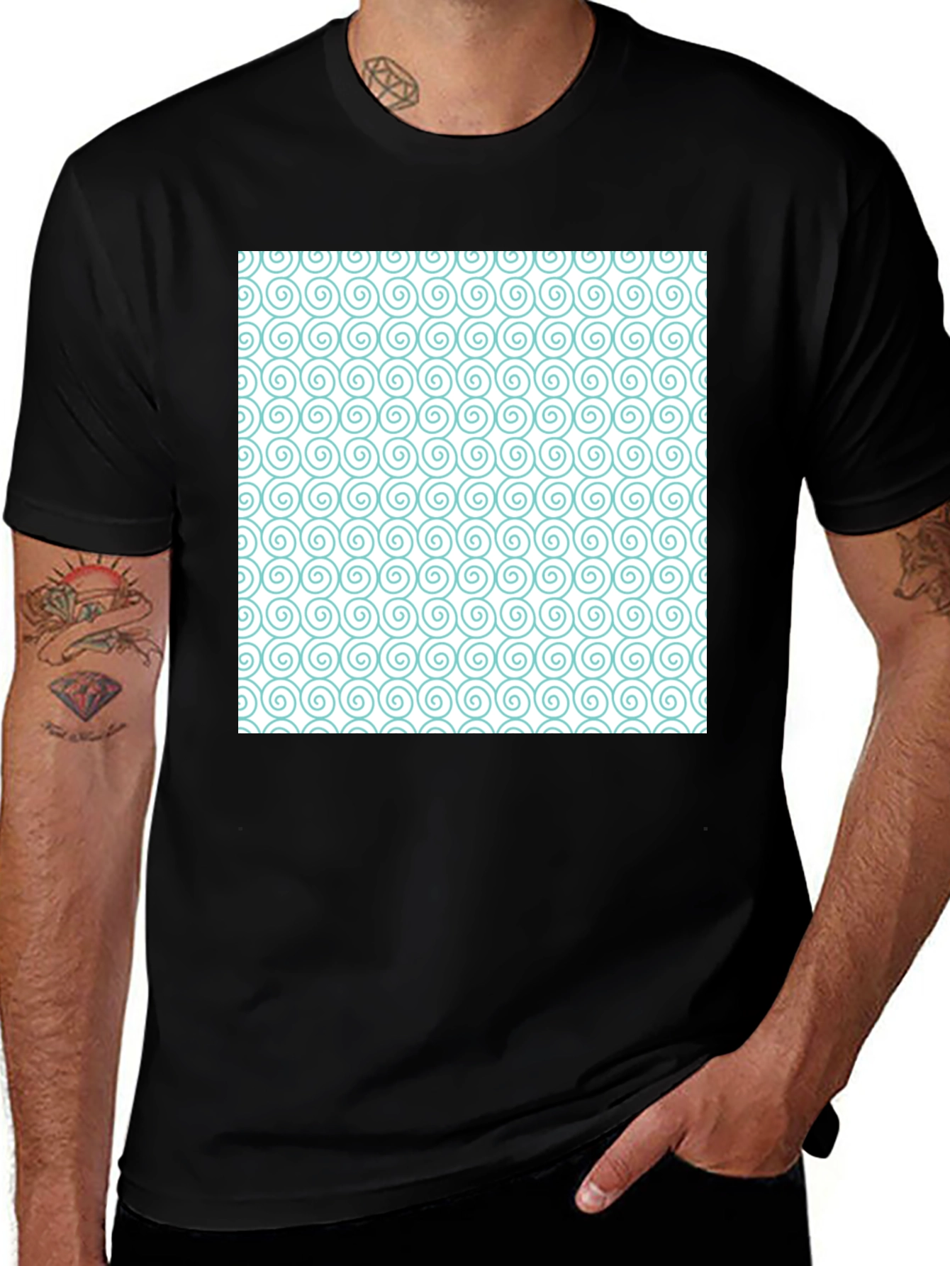Variant 20 of Spiral Pattern Graphic Tee - Stylish Casual Wear