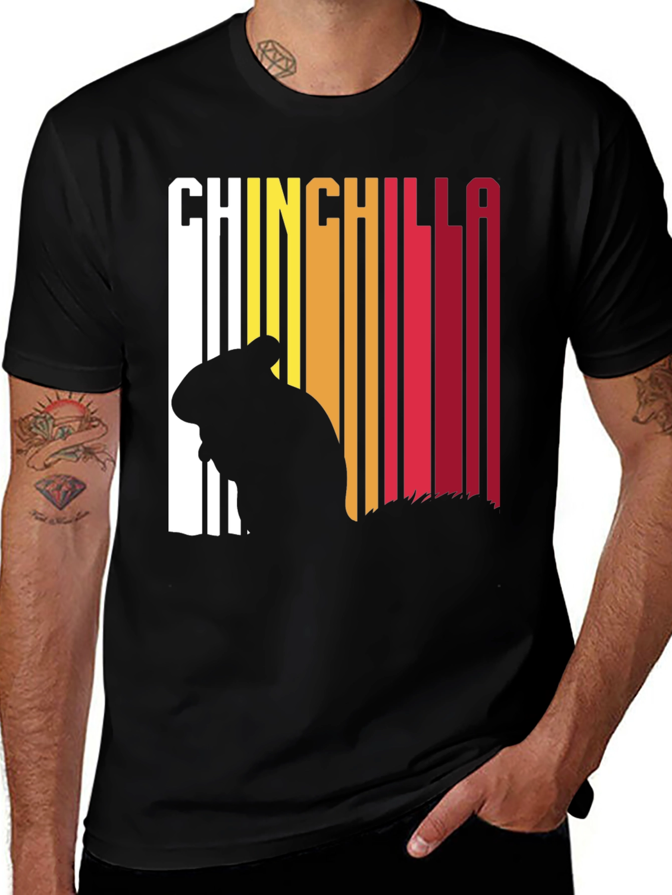 Chinchilla Retro Style Graphic T-Shirt