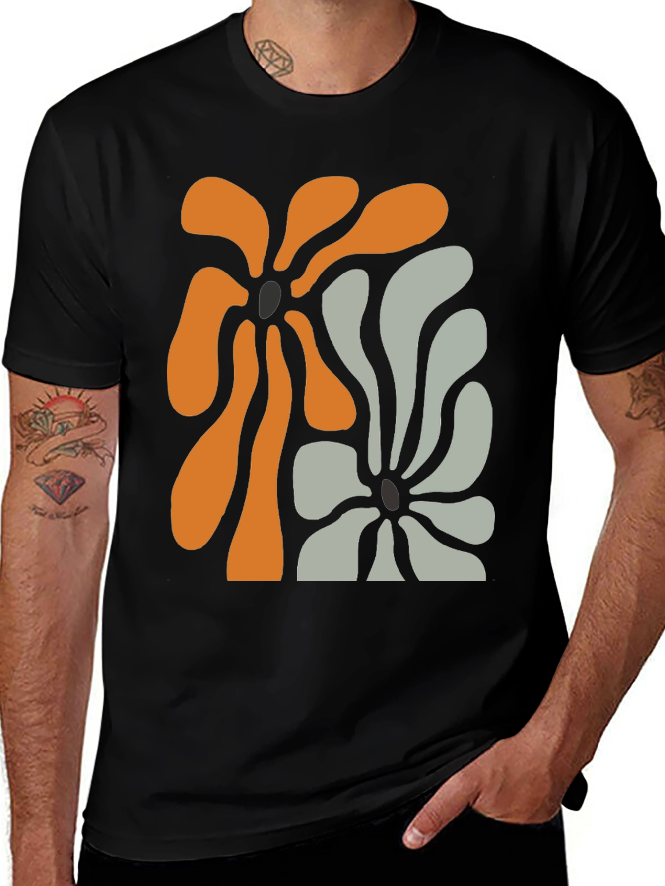 Variant 12 of Abstract Floral Graphic Tee - Modern Design T-Shirt