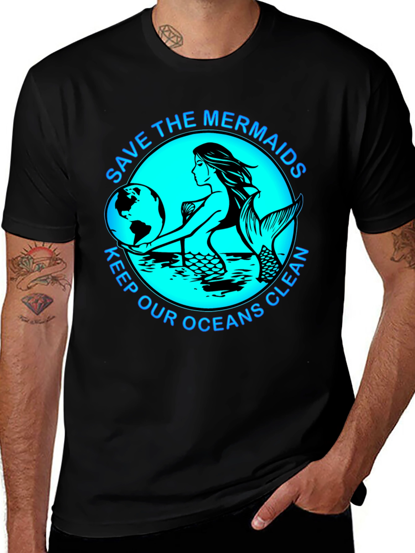 Save the Mermaids T-Shirt - Ocean Conservation Tee