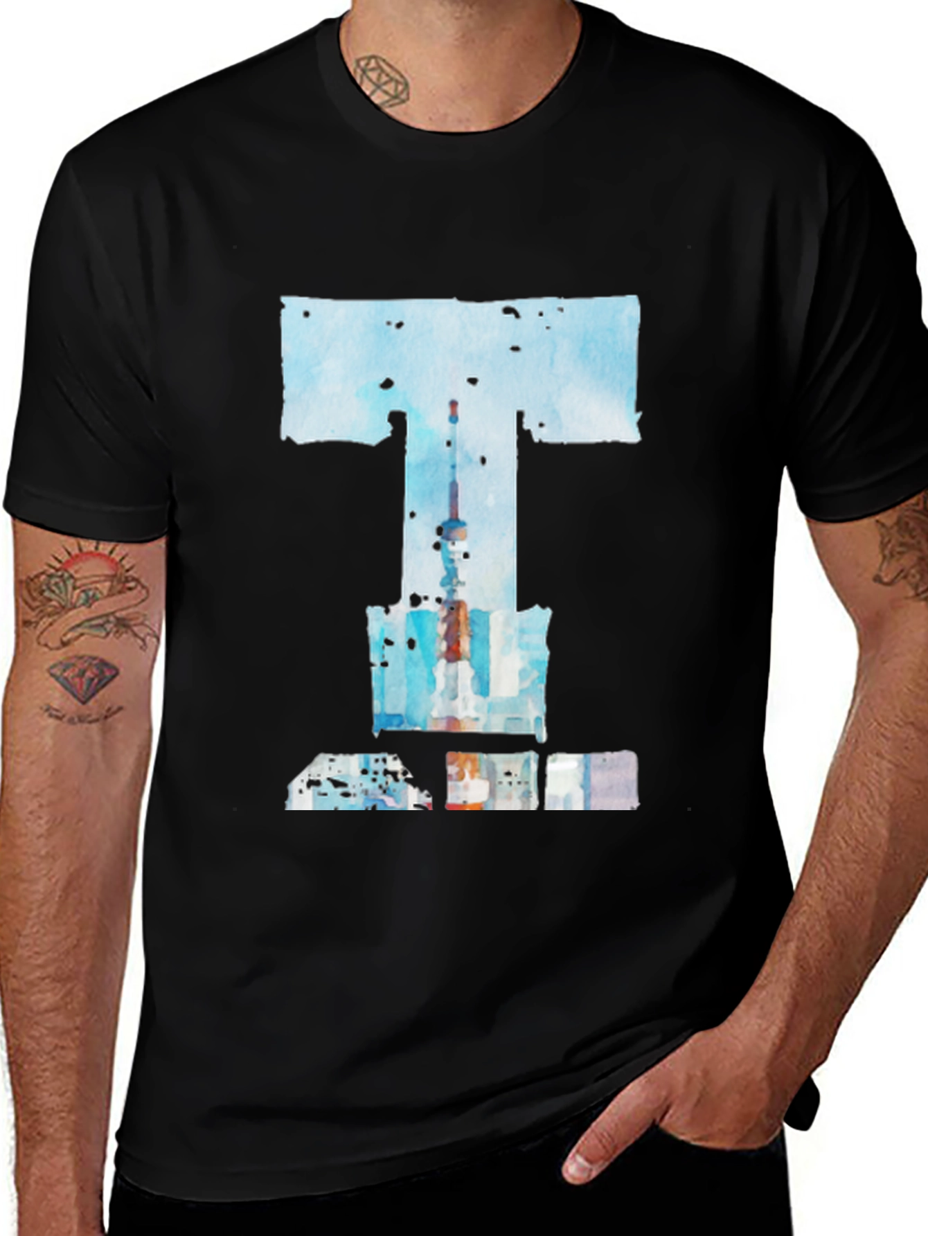 Abstract T-Shirt: Toronto Skyline Art