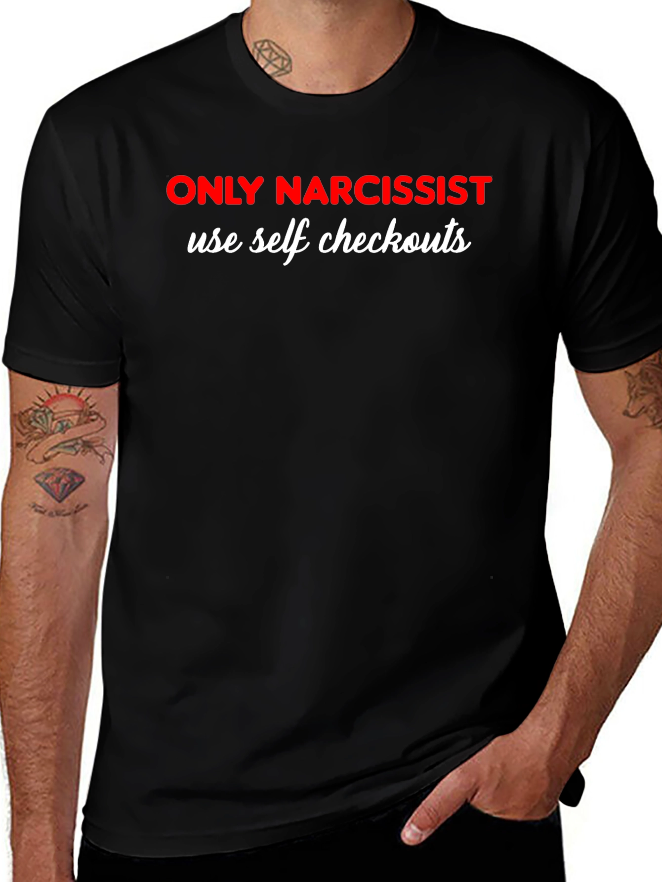 Variant 13 of Narcissist Self Checkout Graphic Tee