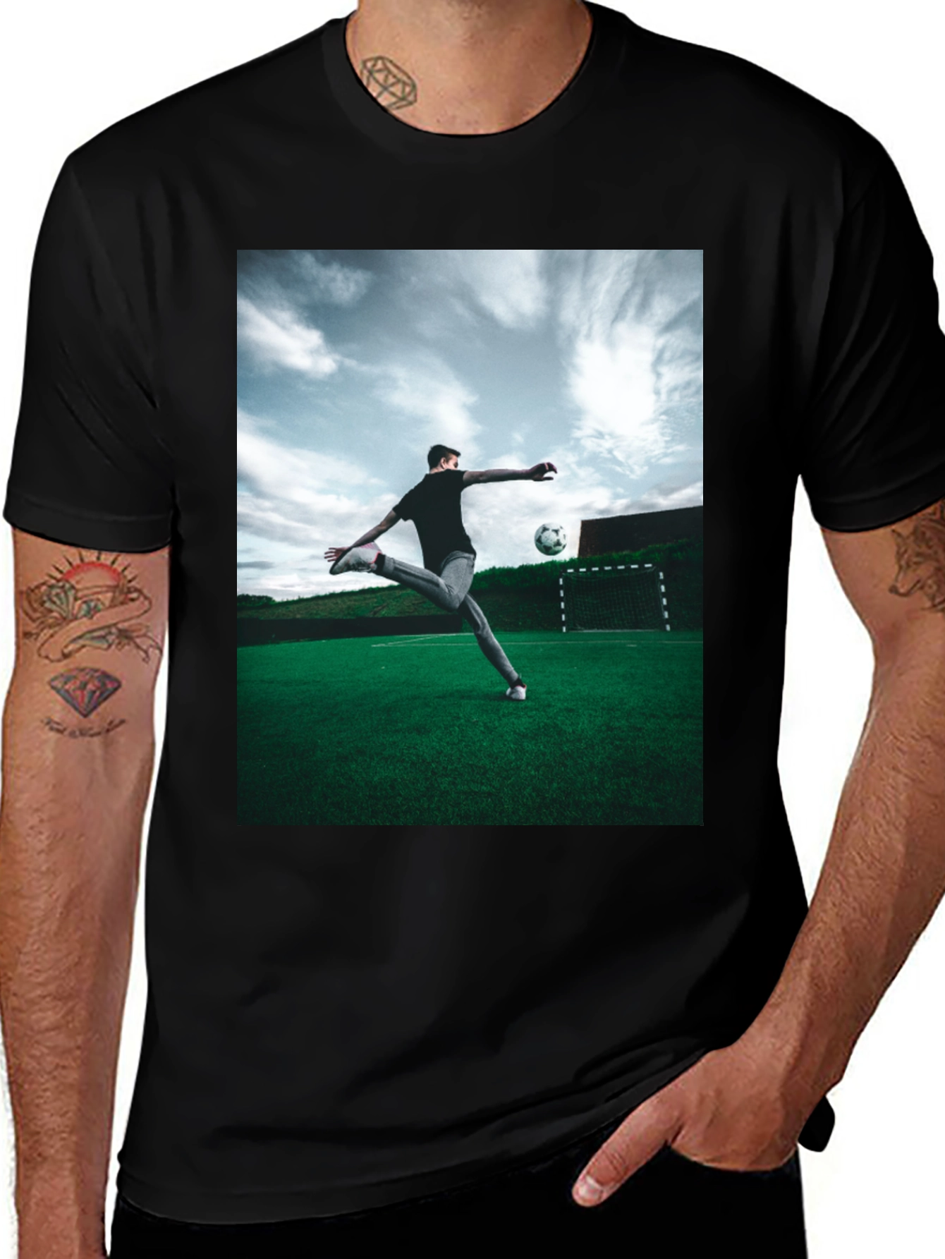 Variant 22 of Soccer Kick T-Shirt - Men's Graphic Tee