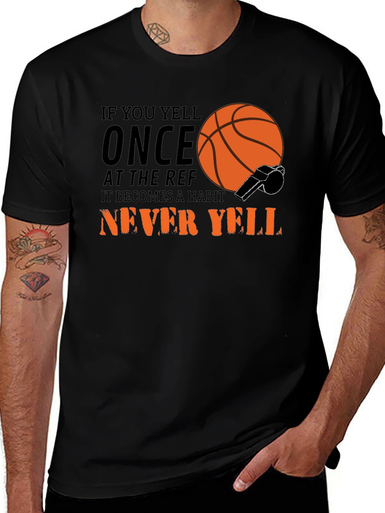 Variant 16 of Basketball Ref T-Shirt - Never Yell