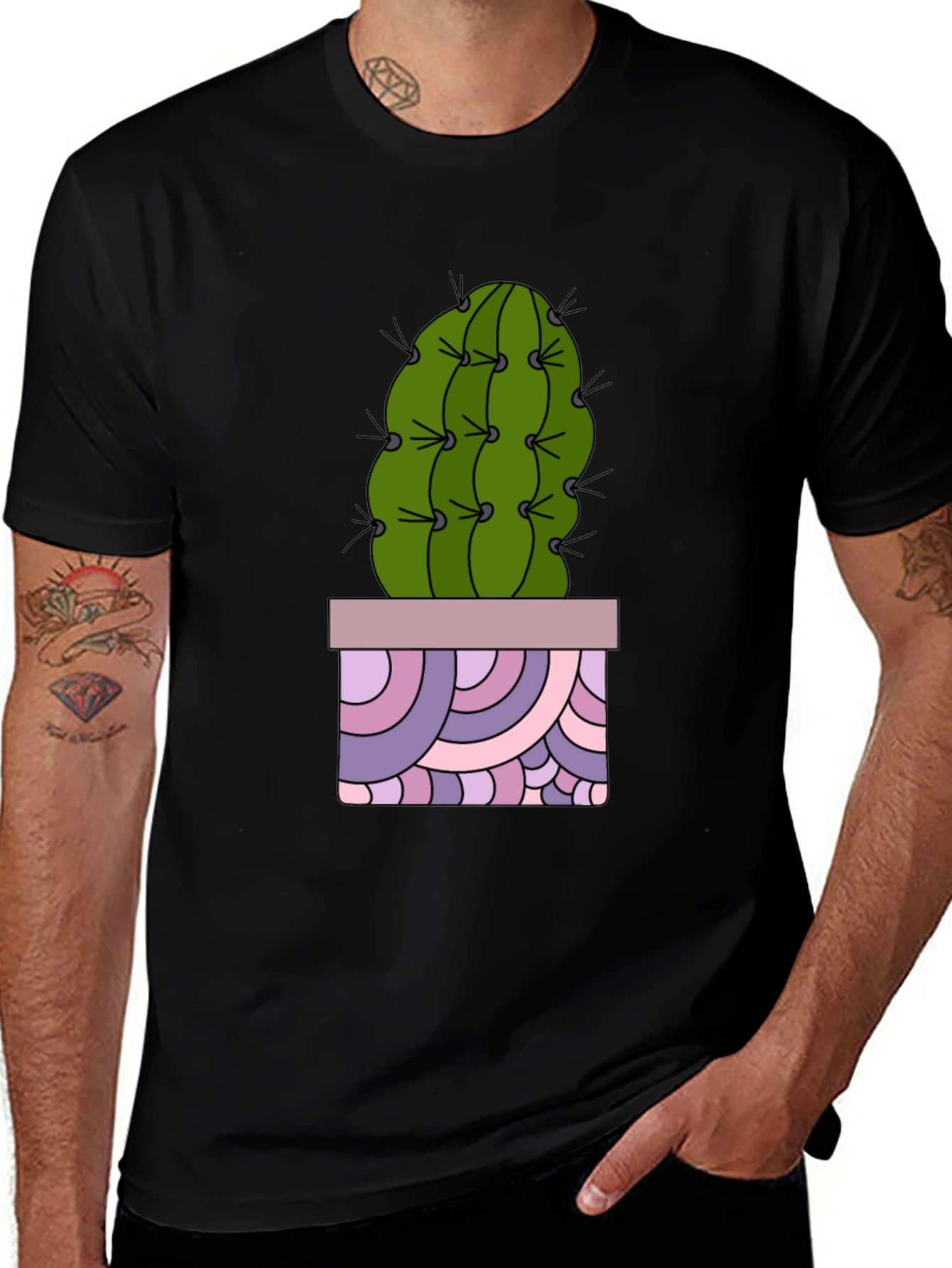 Variant 15 of Cactus T-Shirt - Unique Potted Design