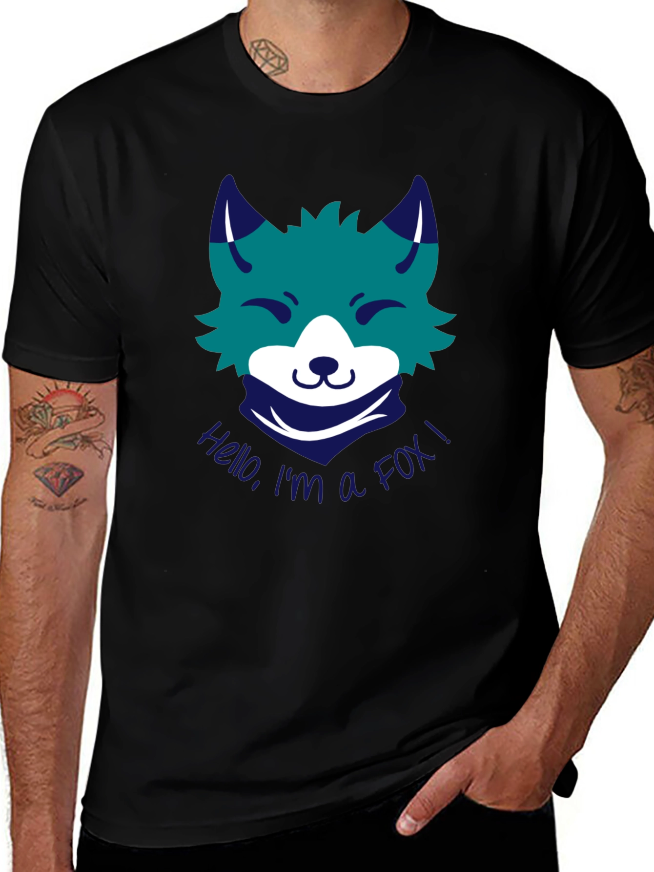 Variant 4 of Hello, I'm A Fox! Graphic T-Shirt