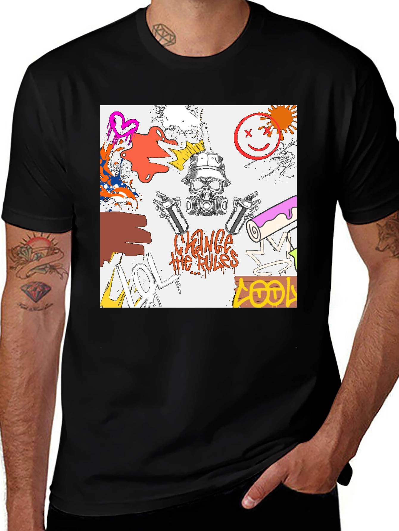 Variant 23 of Edgy Graphic Print T-Shirt