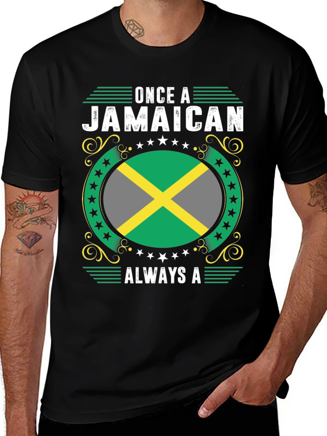 Variant 9 of Jamaican Pride T-Shirt - Once A Jamaican, Always A