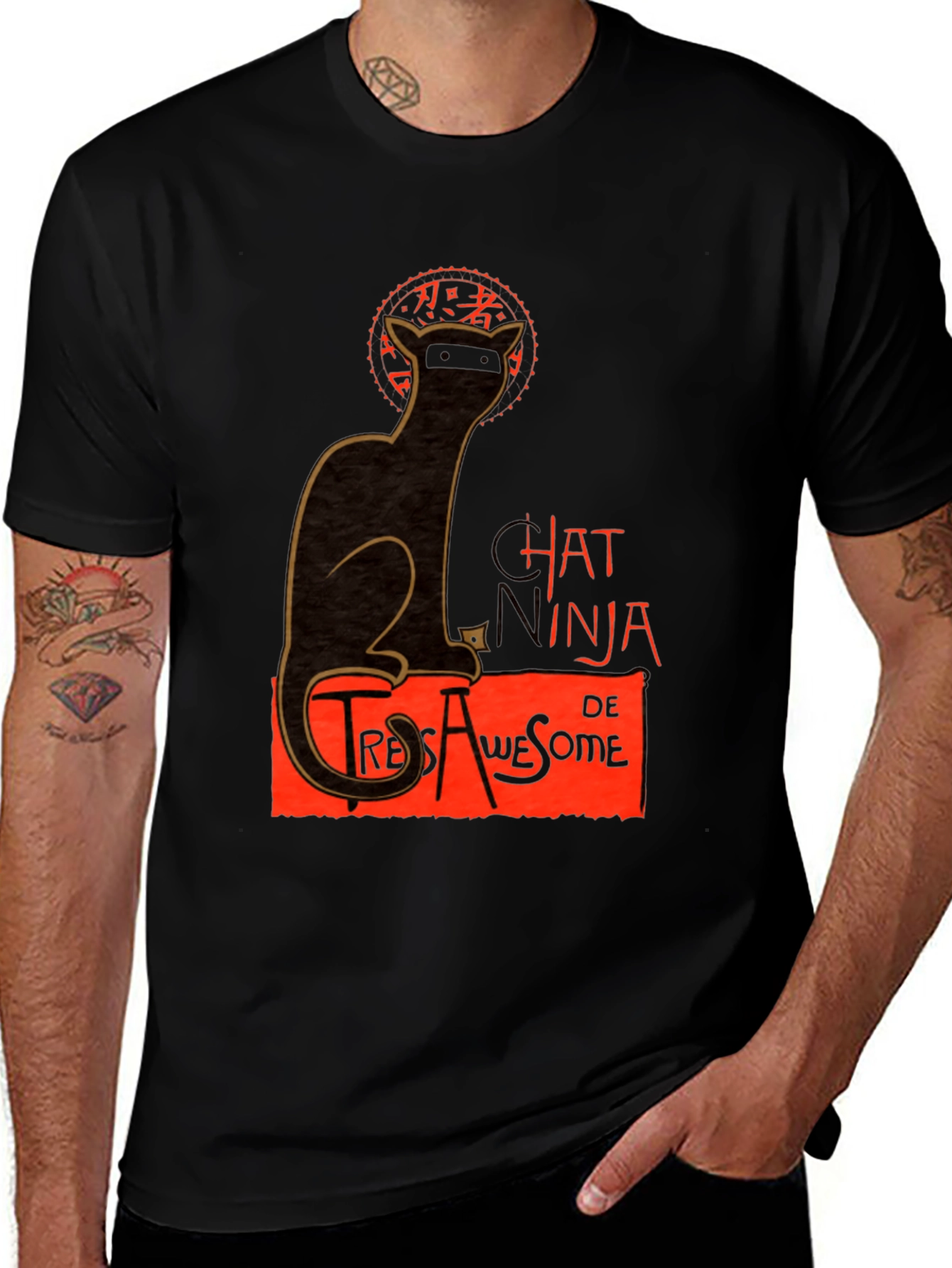 Variant 9 of Ninja Cat Graphic T-Shirt - Tres Awesome Style