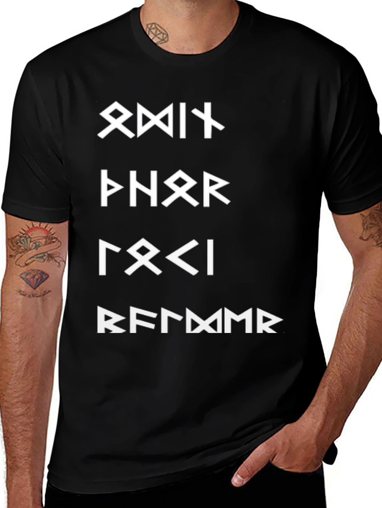 Rune Script Graphic T-Shirt
