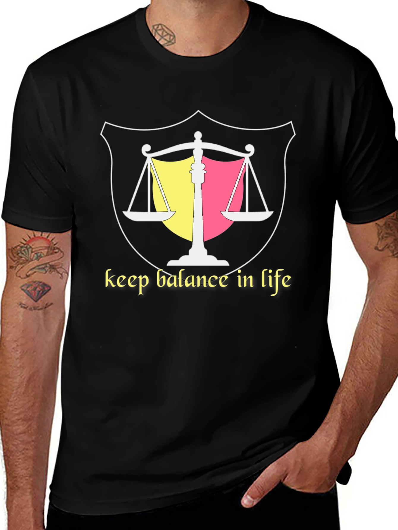 Variant 22 of Balance in Life Graphic Tee - Black