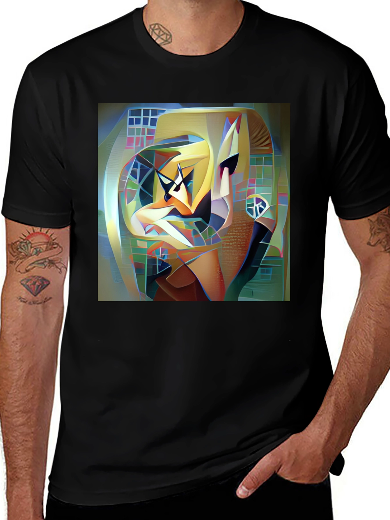 Variant 30 of Abstract Art Graphic Tee - Modern Artistic Design
