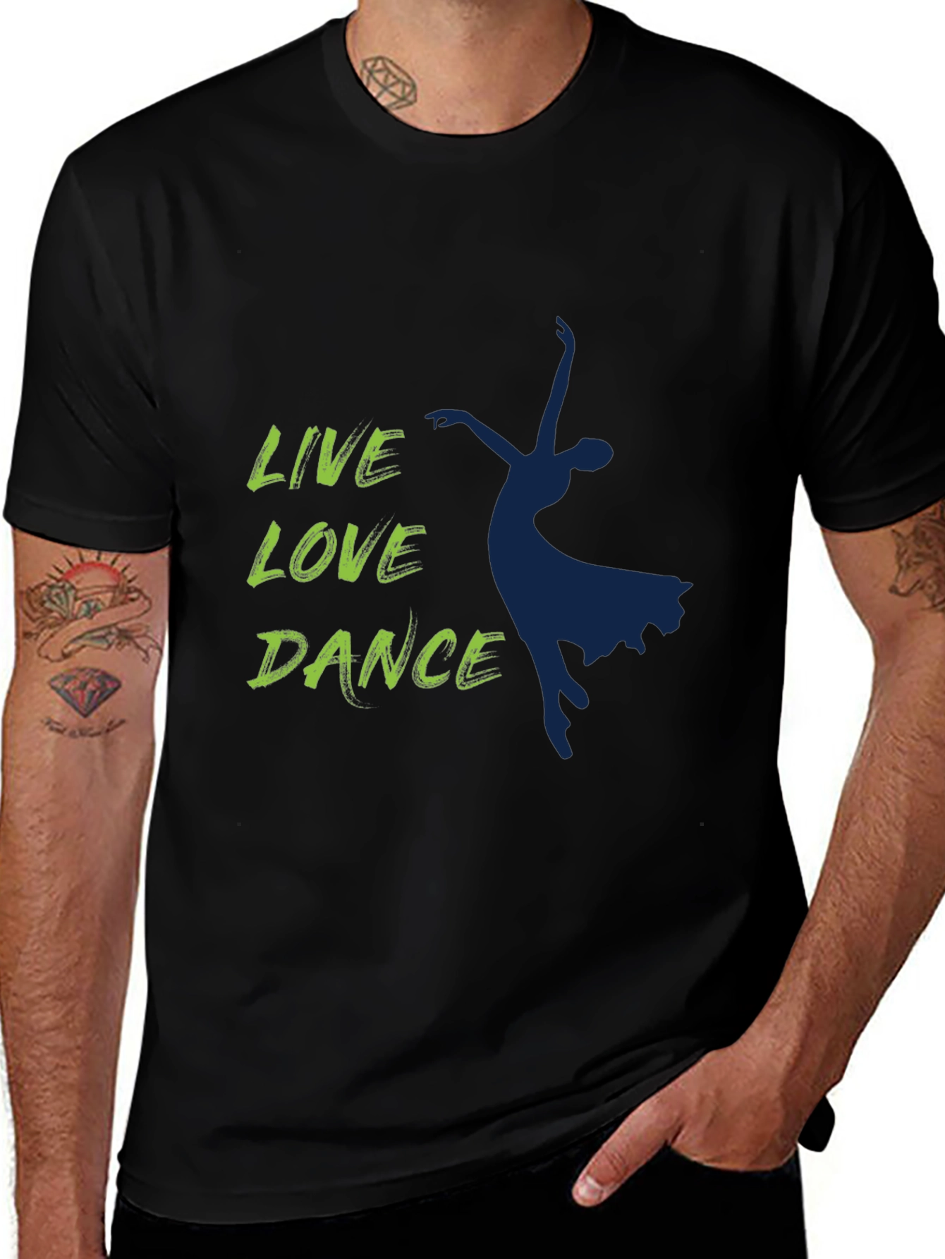 Variant 24 of Live Love Dance Graphic Tee - Stylish Dancer T-Shirt