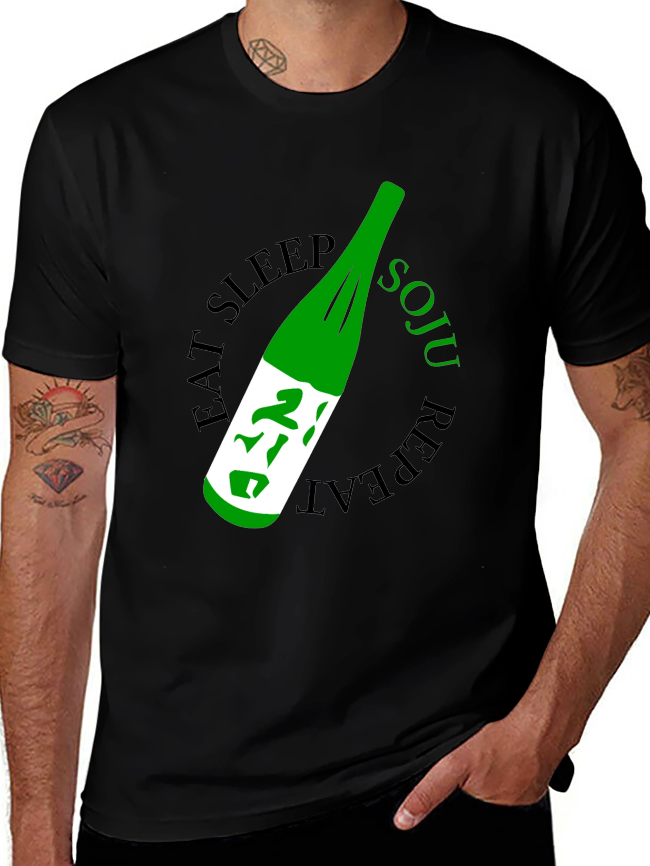 Eat Sleep Soju Repeat Graphic Tee