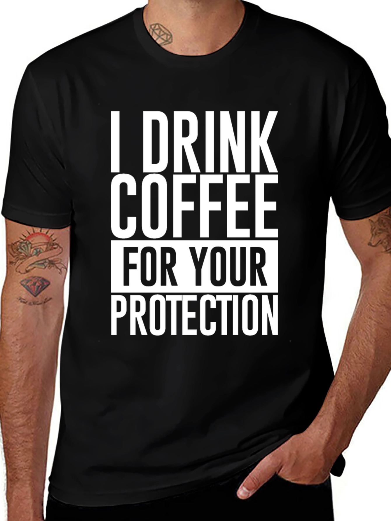 Variant 29 of Coffee Drinker Protection Graphic T-Shirt