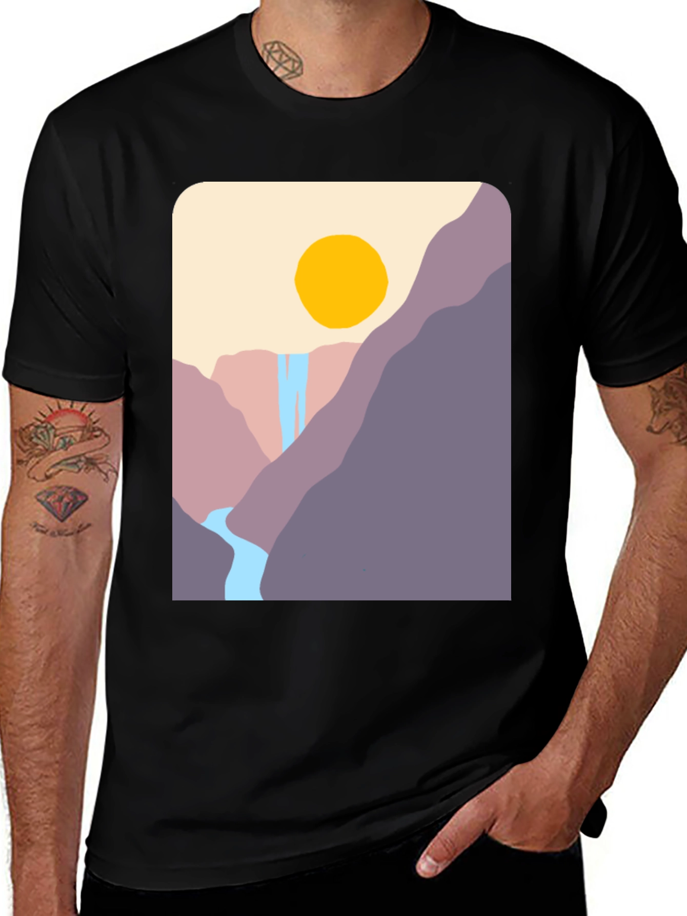 Mountain Vista Graphic Tee - Black
