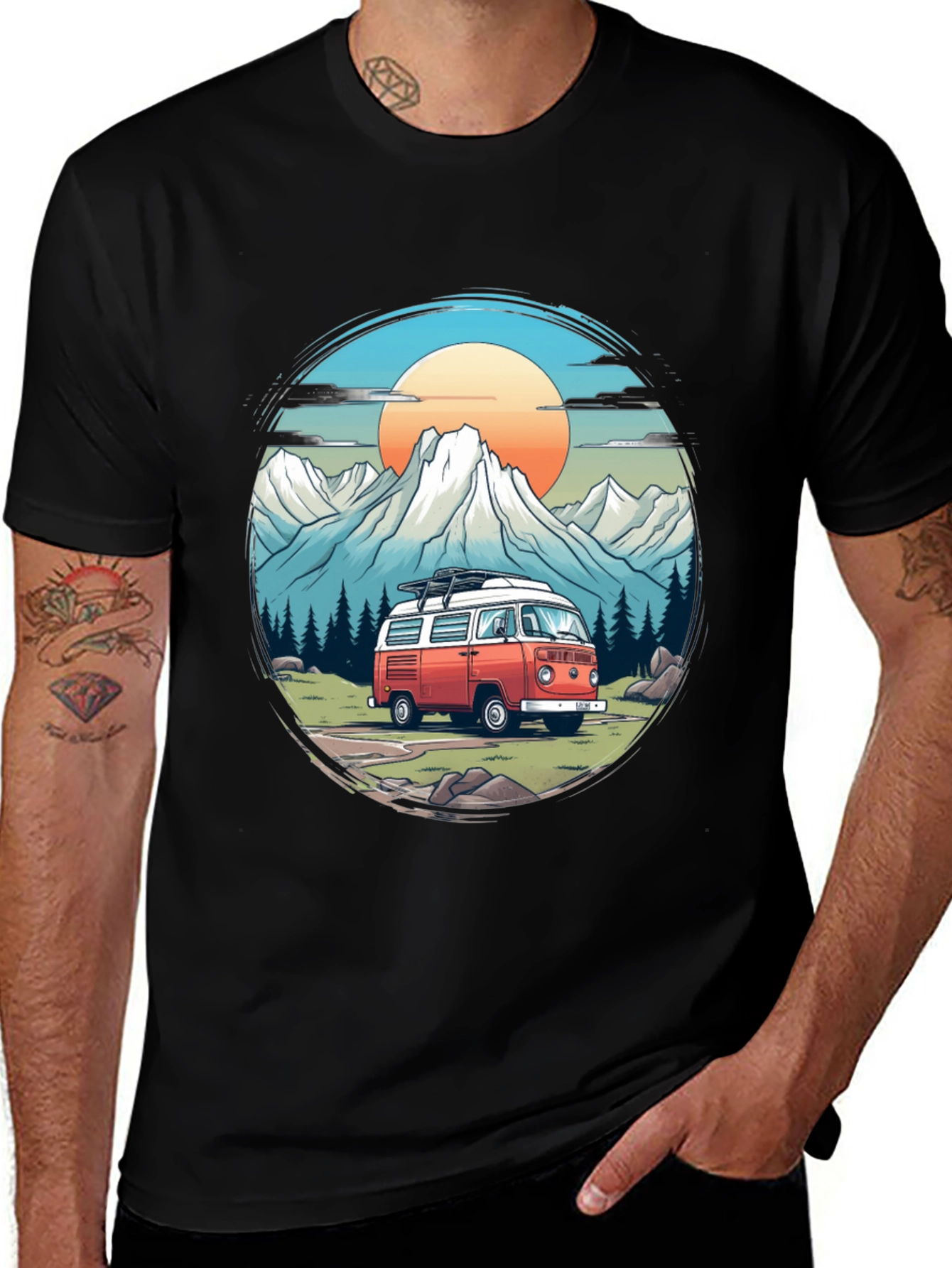Variant 27 of Retro Camper Van Adventure T-Shirt