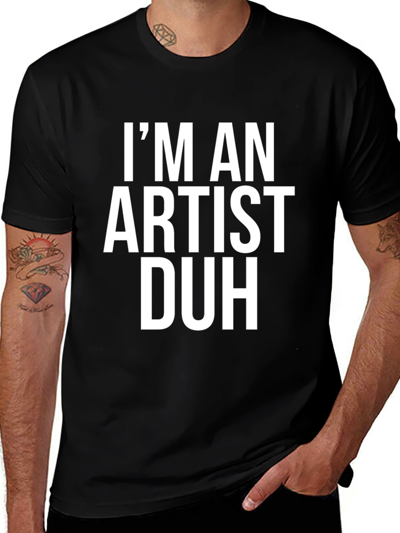 Black Artist Graphic Tee - I'm An Artist Duh main image