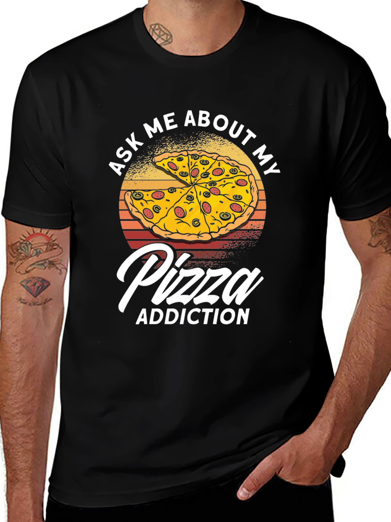 Variant 27 of Pizza Addiction Graphic T-Shirt