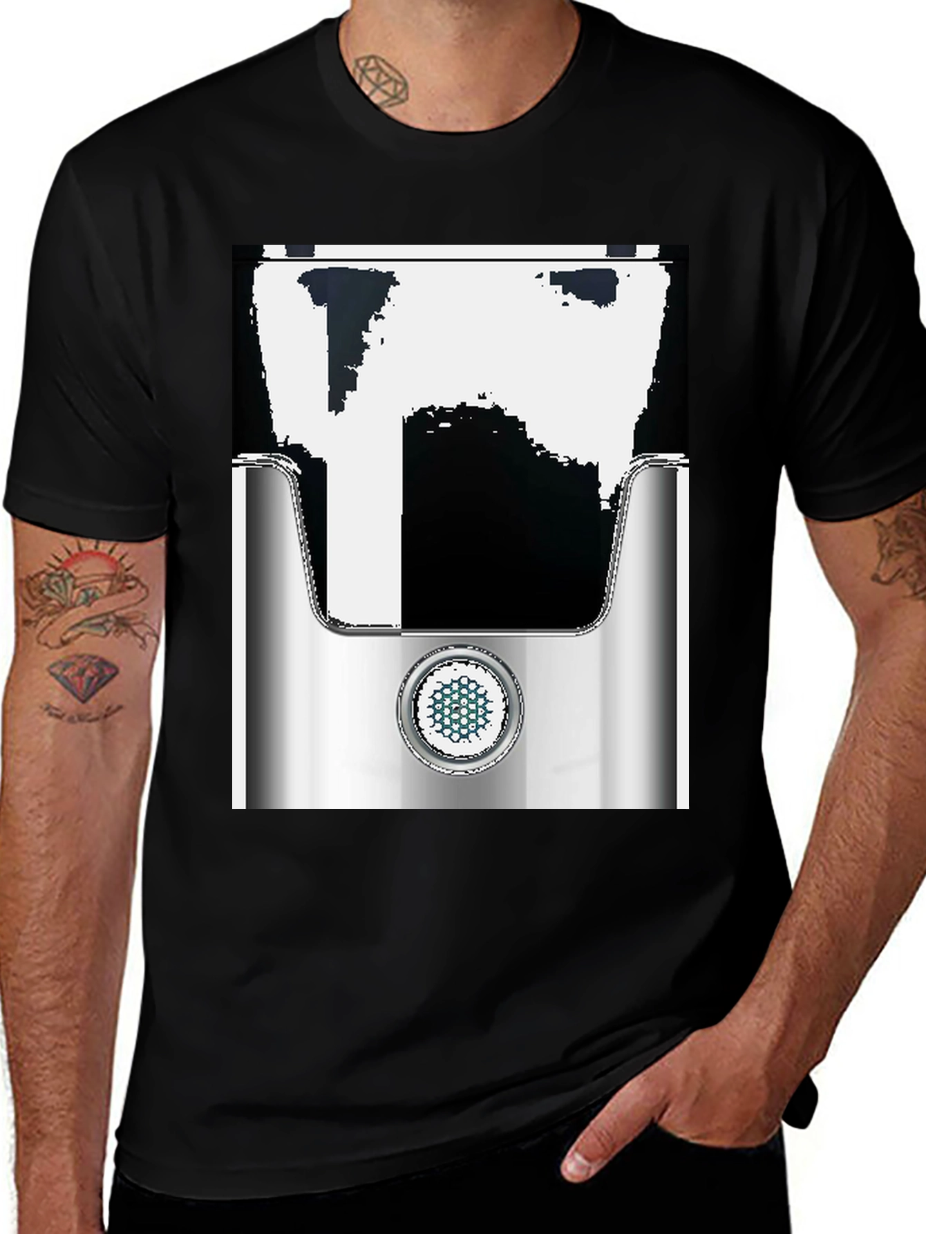 Futuristic Metallic Design Tee